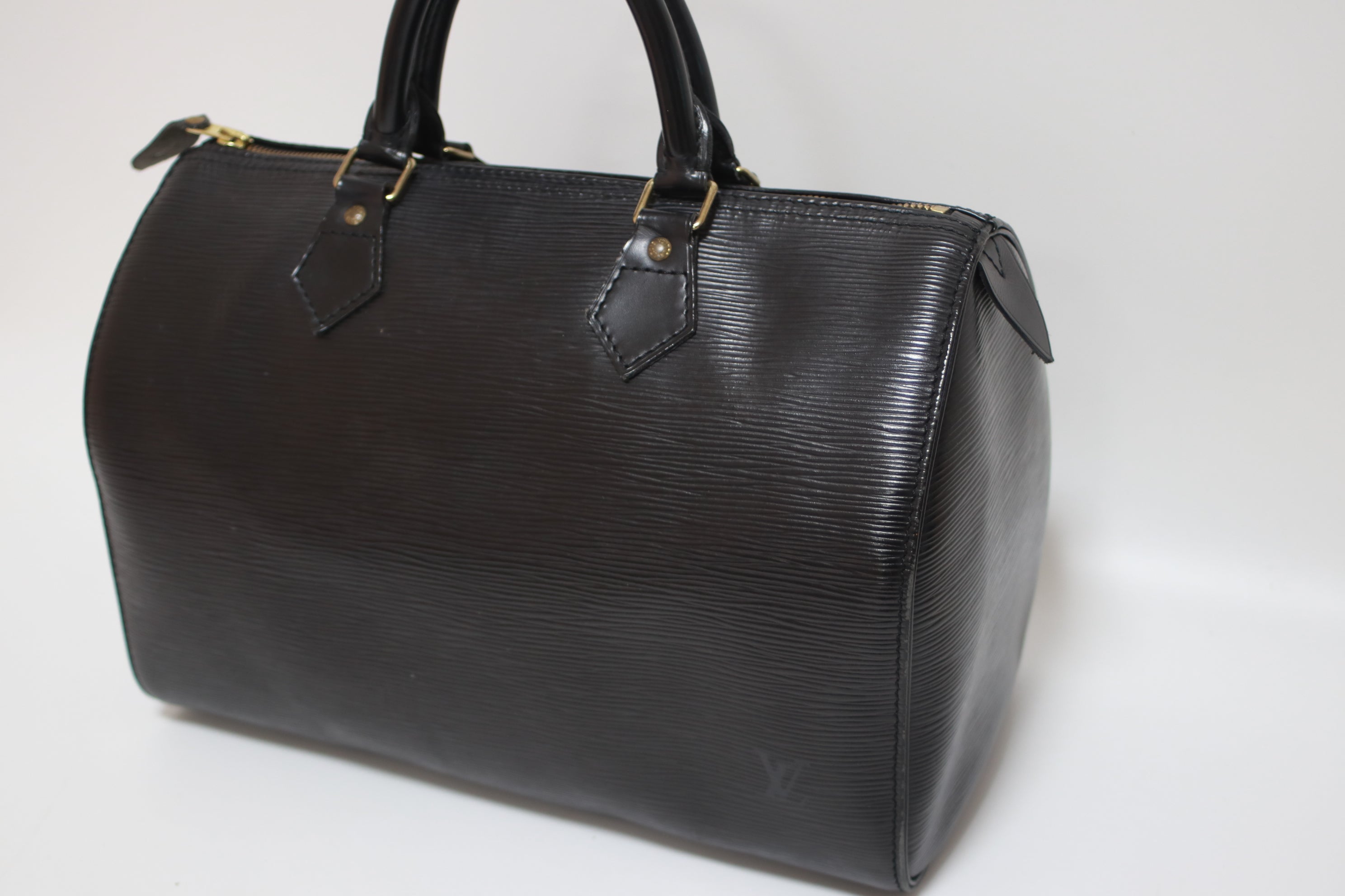 Louis Vuitton Speedy 30 Epi Handbag Black Used