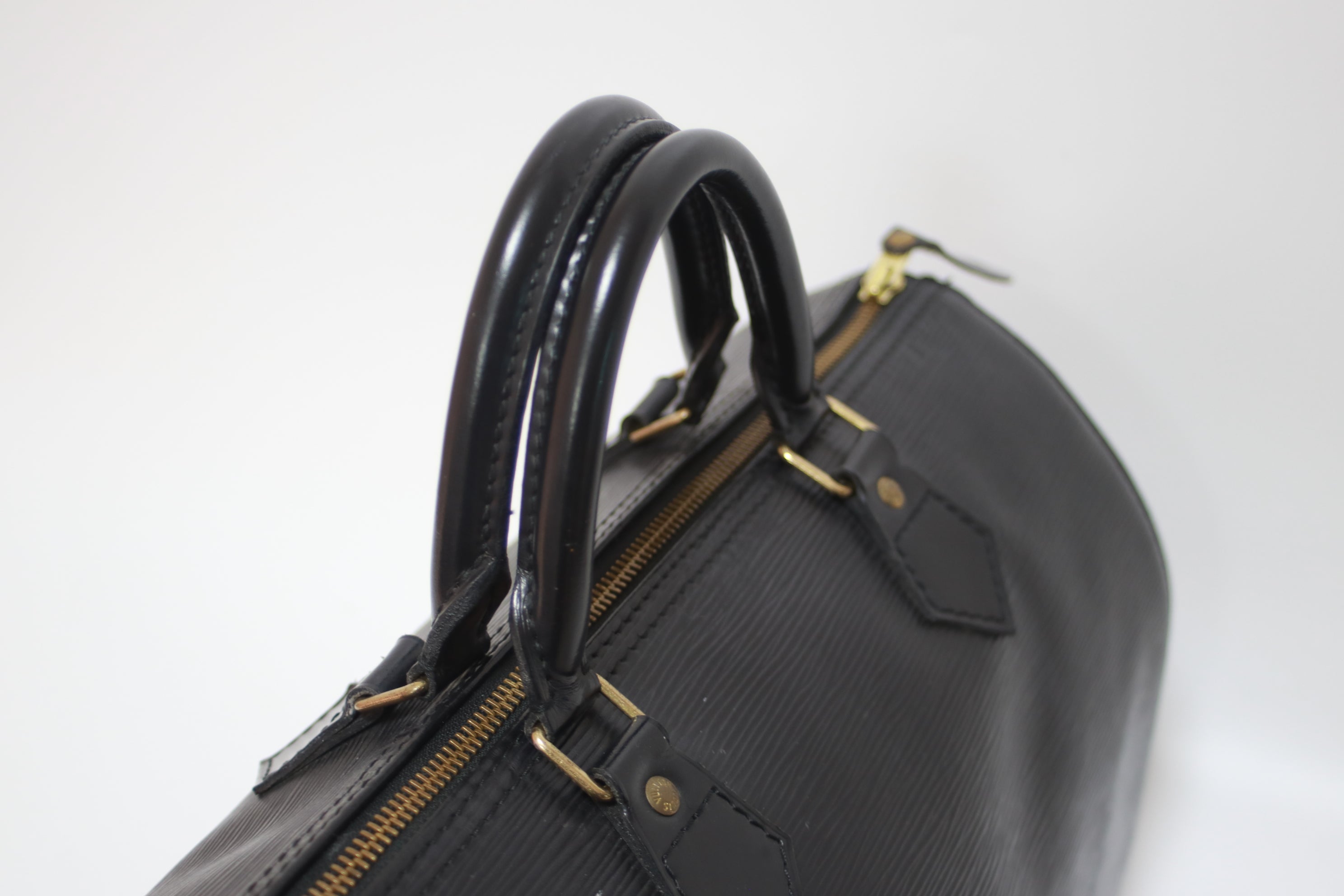 Louis Vuitton Speedy 30 Epi Handbag Black Used