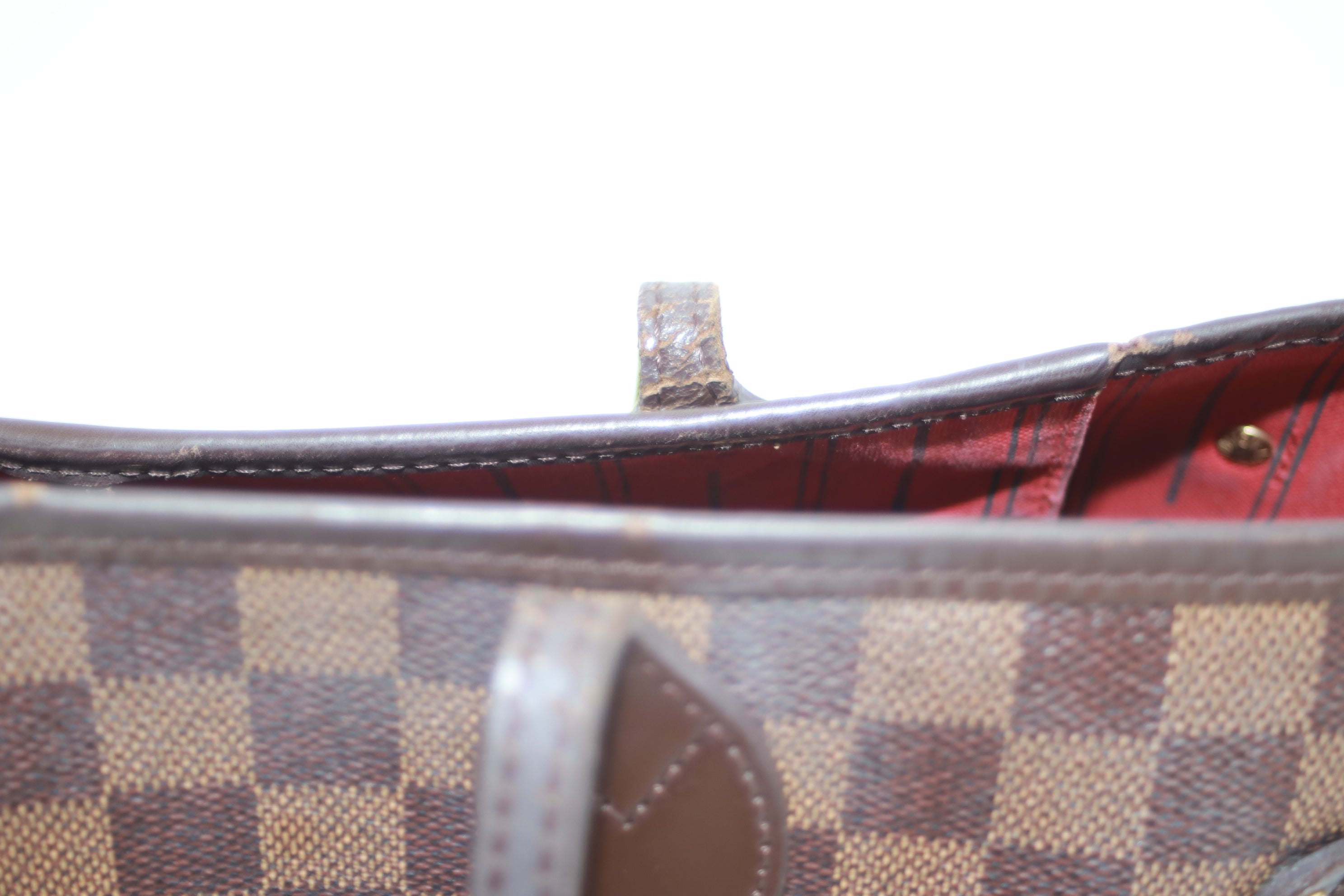 Louis Vuitton Neverfull MM Damier Ebene Shoulder Bag Used