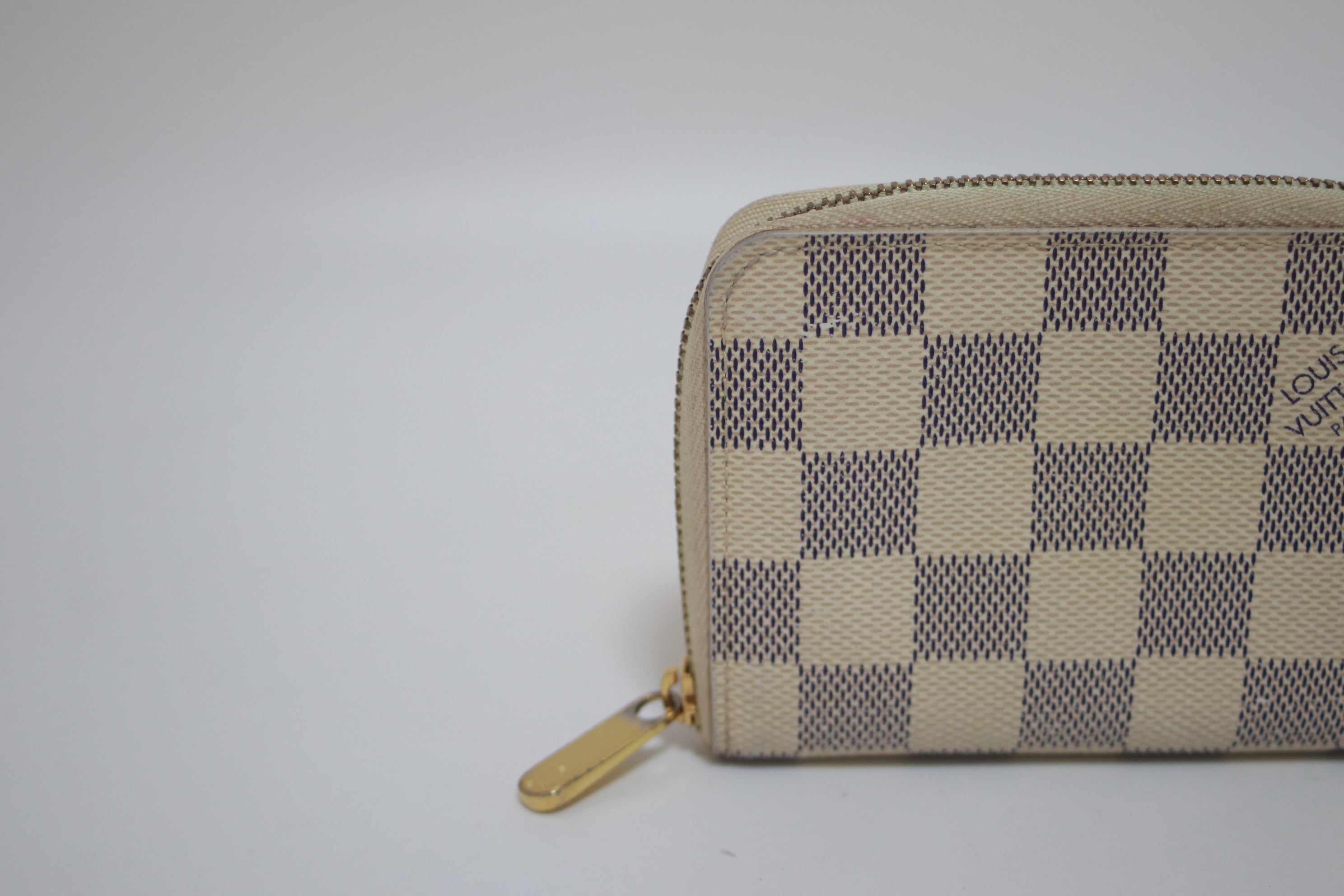 LV Zippy Compact Wallet Damier Azur Used