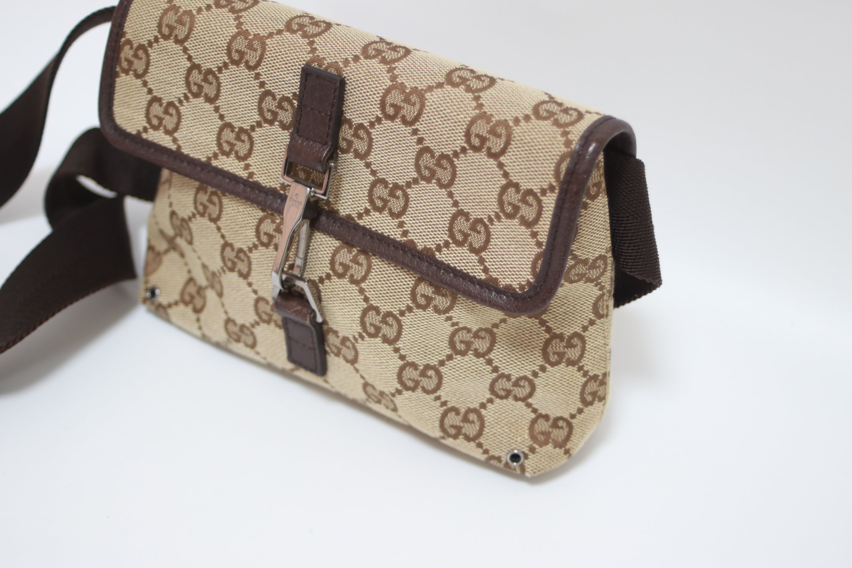 Gucci Waist Pouch Bag Brown Used