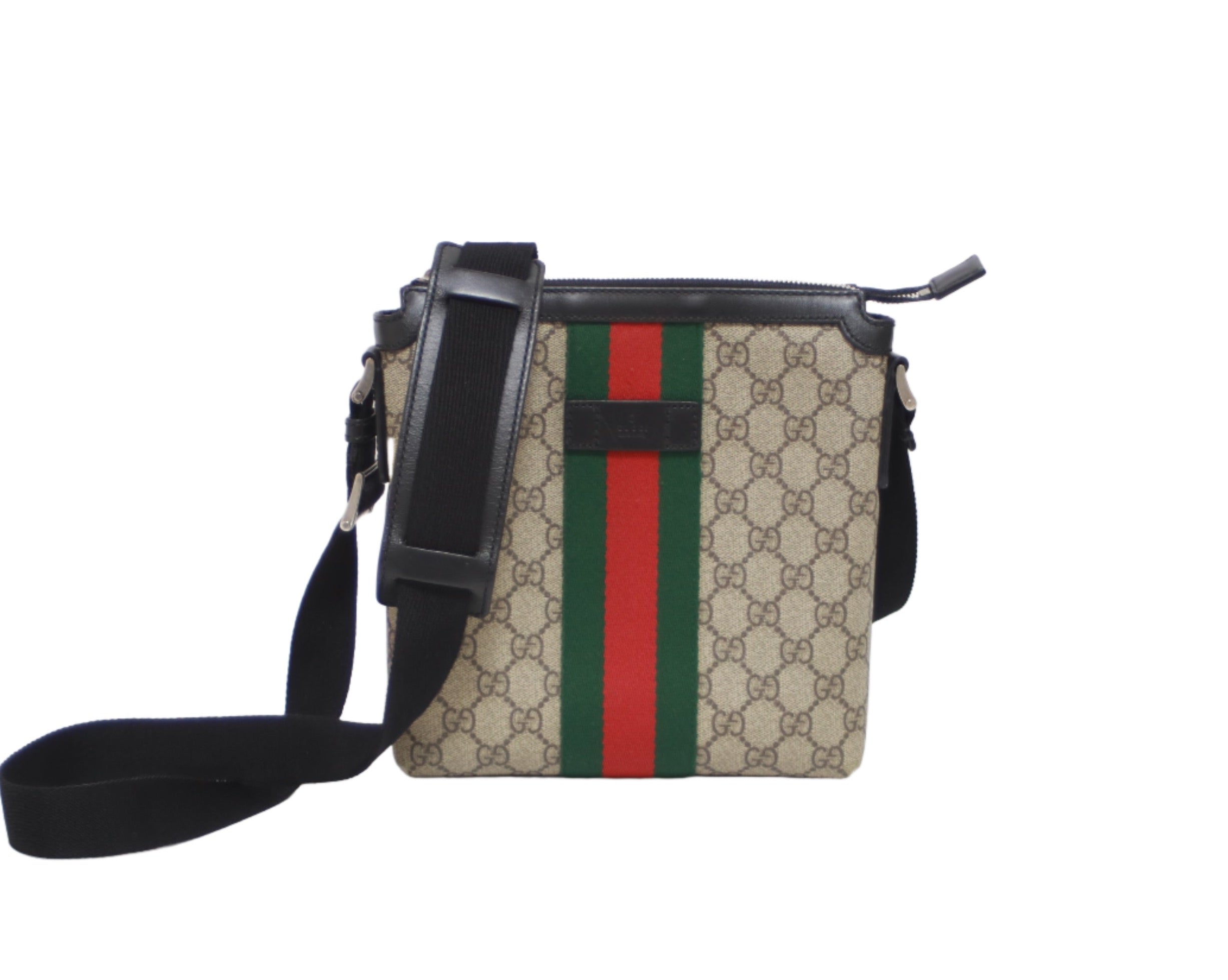 Gucci Slim Web Crossbody Shoulder Bag Used (7768)