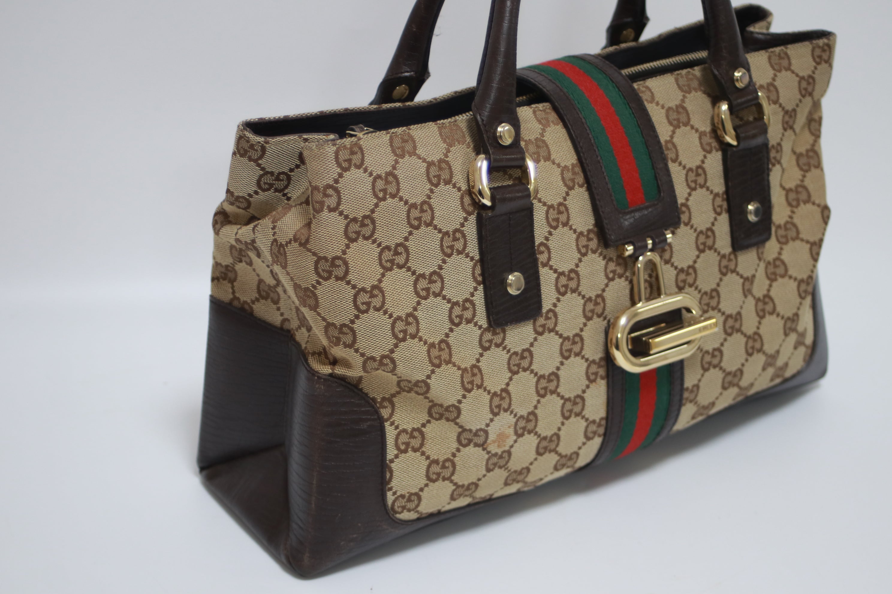 Borsa a spalla Gucci Web usata