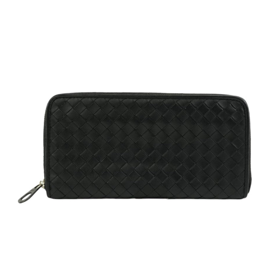 Pre-owned Bottega Zippy Long Wallet Black