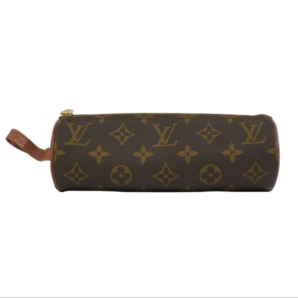 Pre-owned Louis Vuitton Monogram Round Pen Case