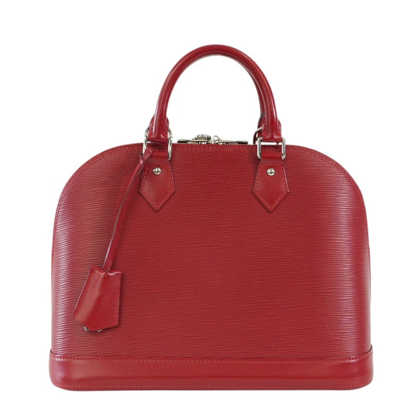 Pre-owned Louis Vuitton Epi Alma PM Handbag Red