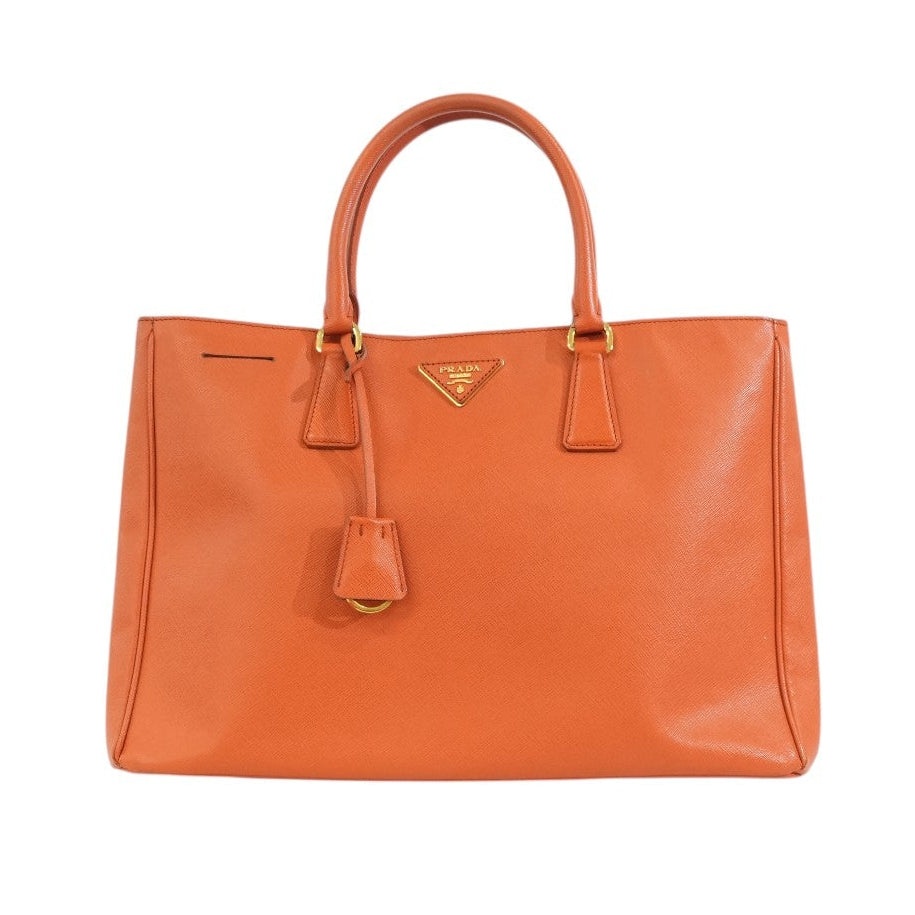 Pre-owned Prada Galleria Saffiano Tote Bag Orange