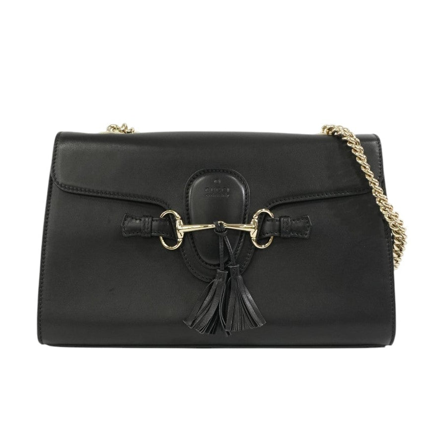 Pre-owned Gucci Emily Chain Shoulder Bag Black