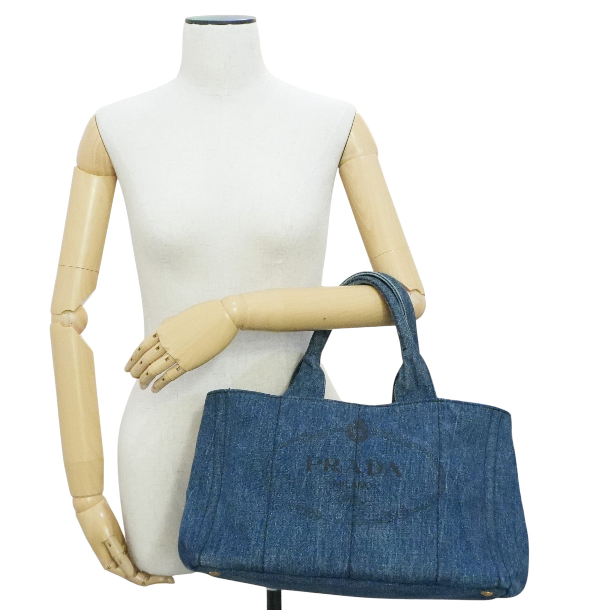 Pre-owned Prada Canapa Handbag Denim
