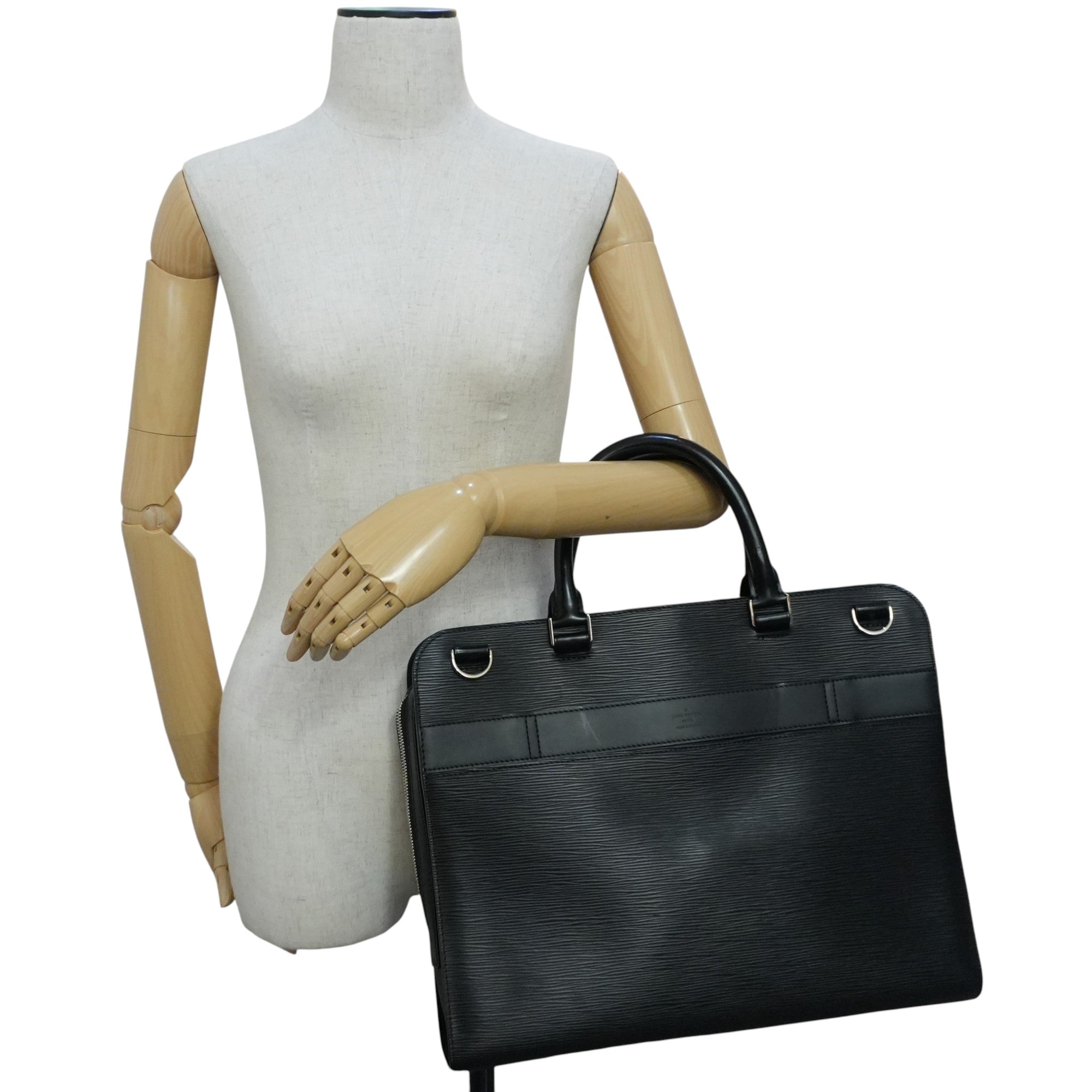 Pre-owned Louis Vuitton Epi Briefcase Handbag Black