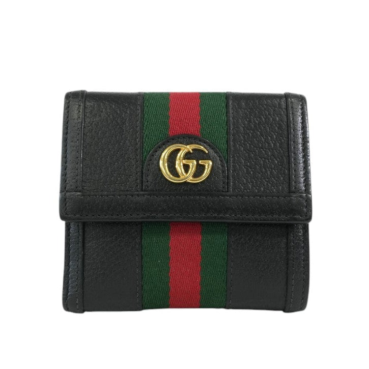 Pre-owned Gucci Ophidia Bifold Wallet Black