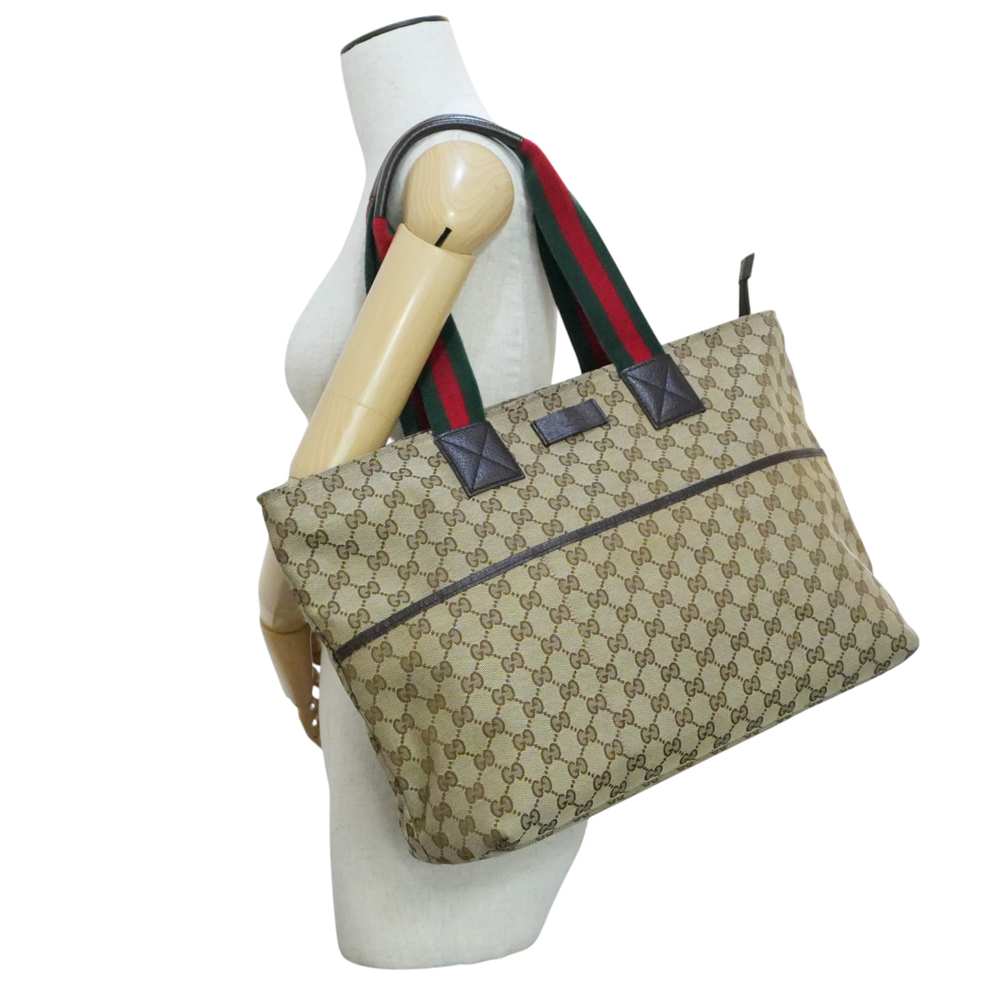 Pre-owned Gucci Ophidia Tote Bag Brown