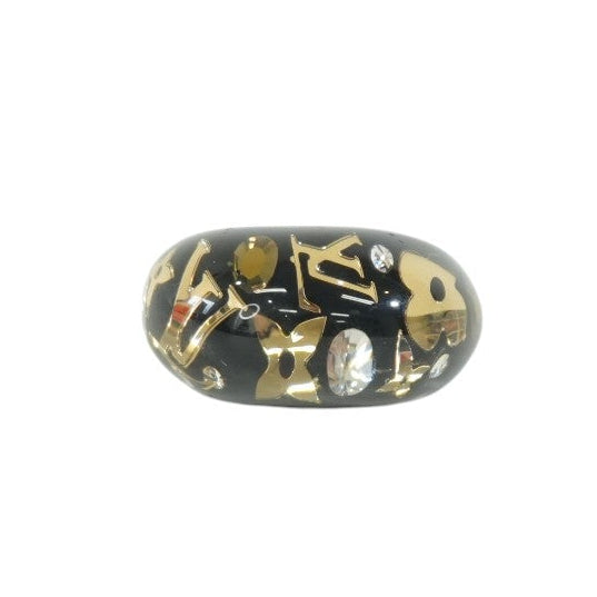 Pre-owned Louis Vuitton Resin Ring Size L Black