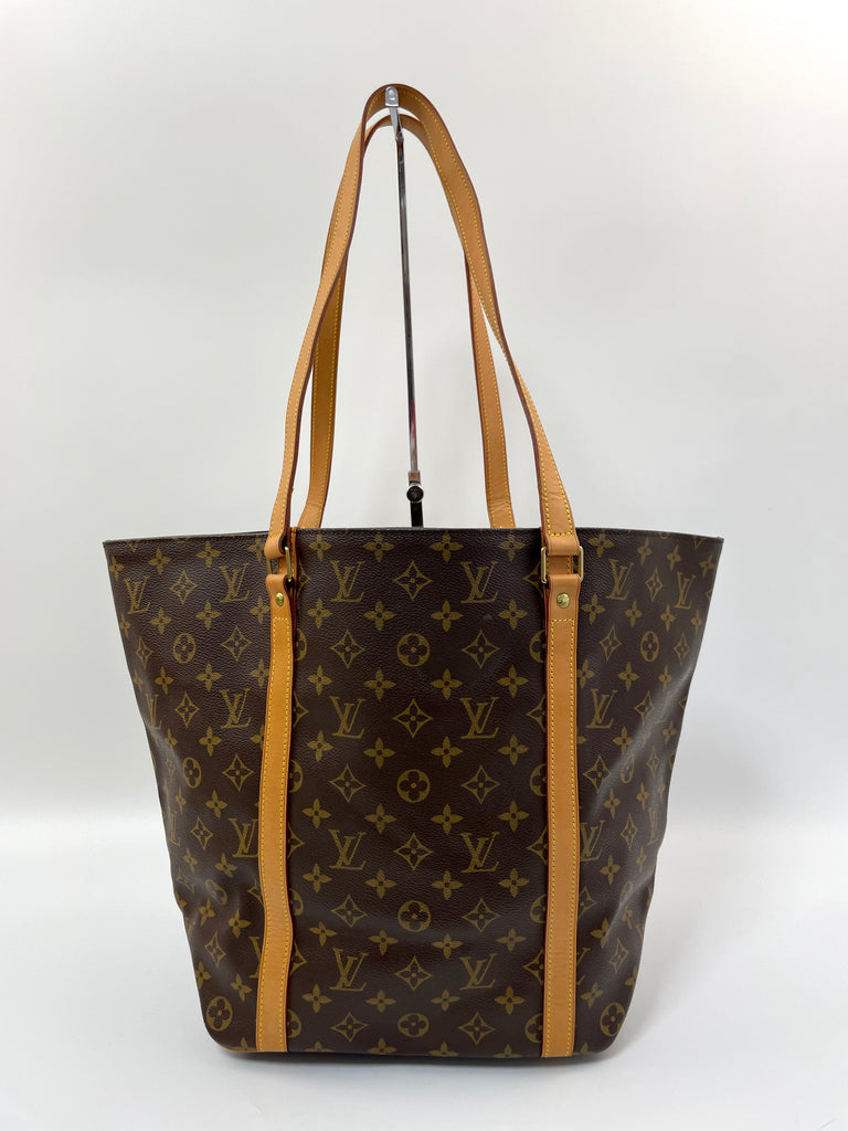 Louis Vuitton Vintage  Monogram Sac Shopping 48 Bag  Brown  Leather  Handbag  Luxury High Quality  Avvenice