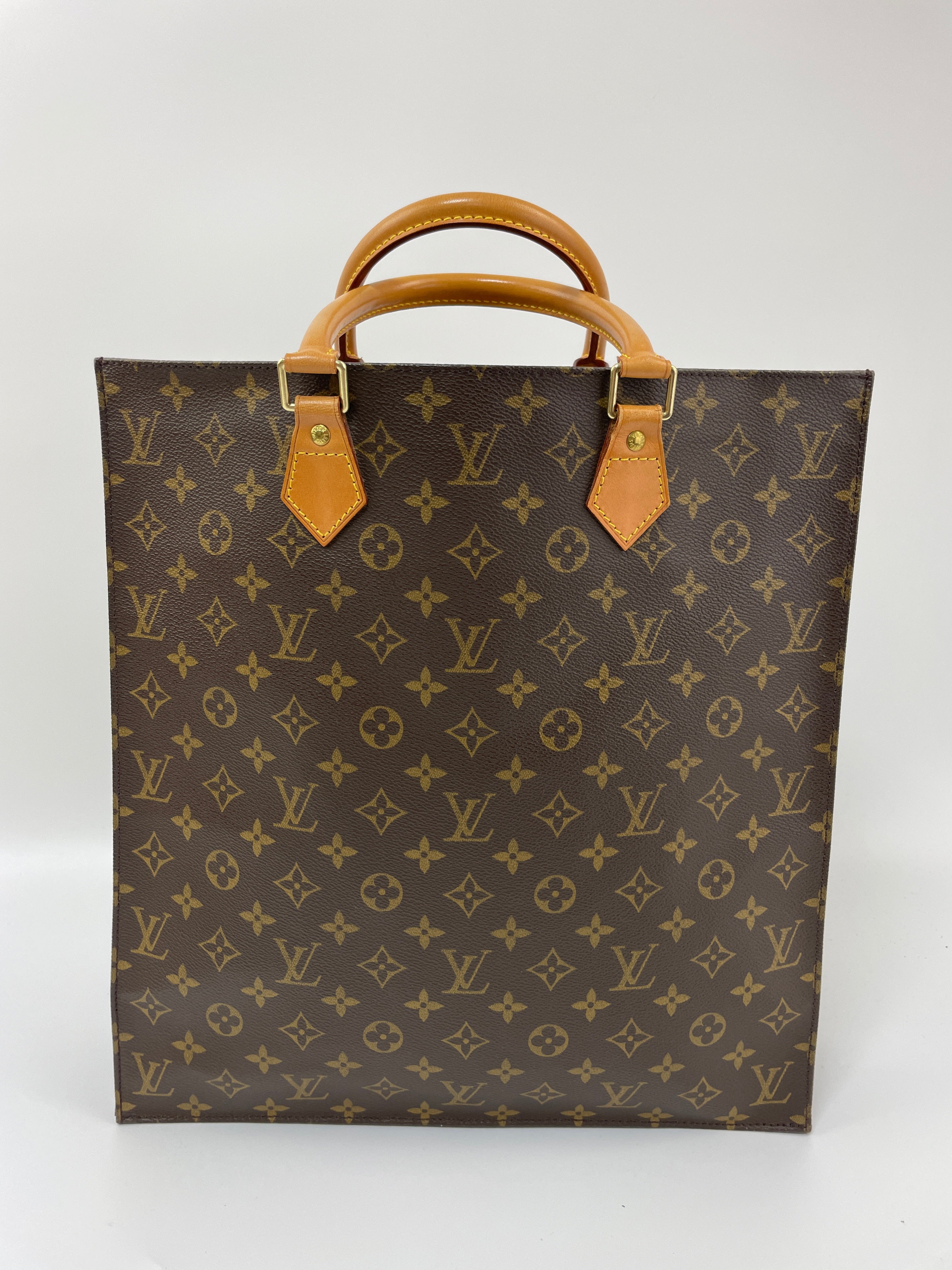 Louis Vuitton Sac Plat Tote Bag Used (6001)