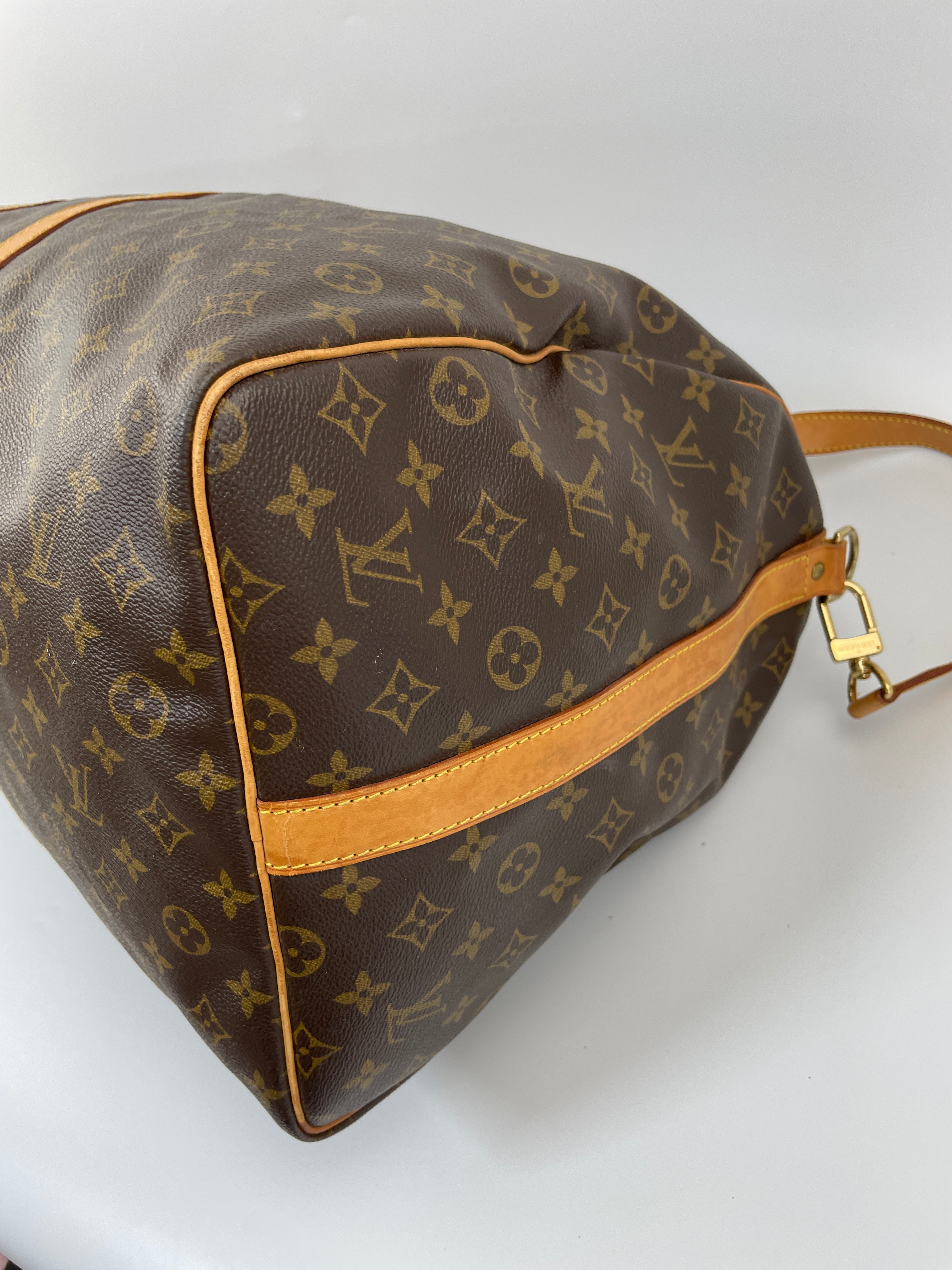 Louis Vuitton Keepall 60 Bandouliere Duffle Bag Used (5013)