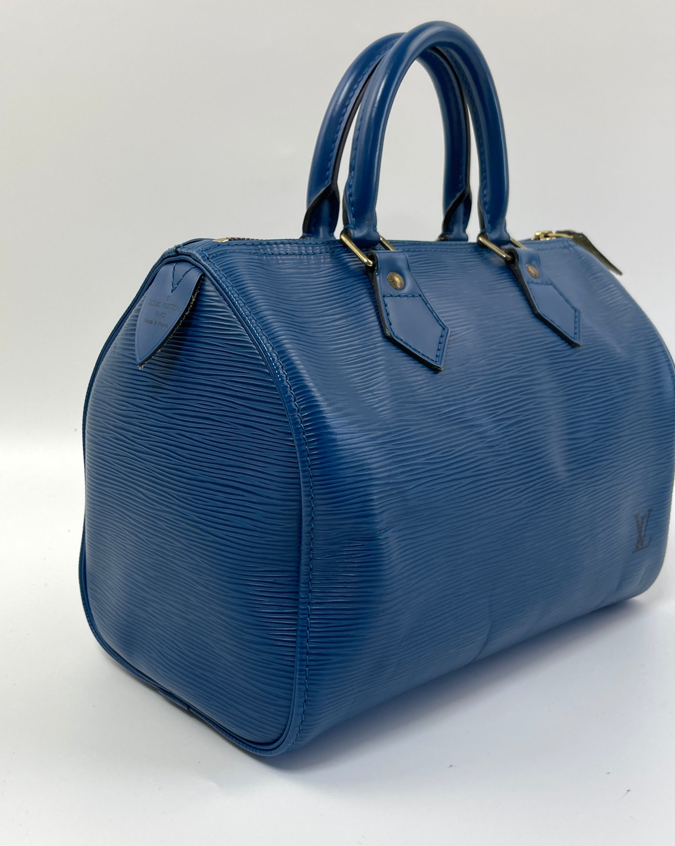 Louis Vuitton Speedy Epi blue Handbag Used (6139)