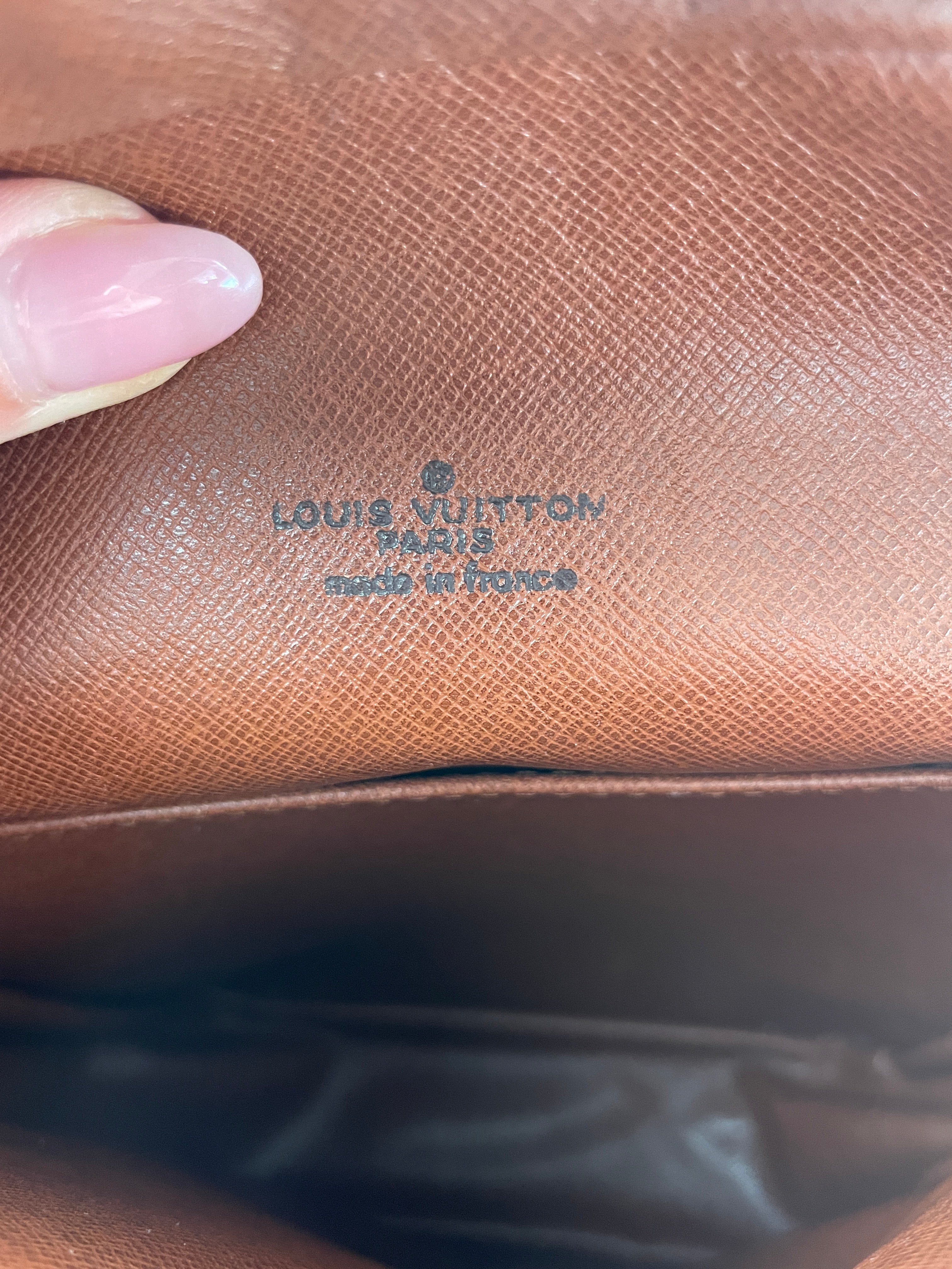 LOUIS VUITTON Logo Danube MM Shoulder Bag Monogram Leather Brown
