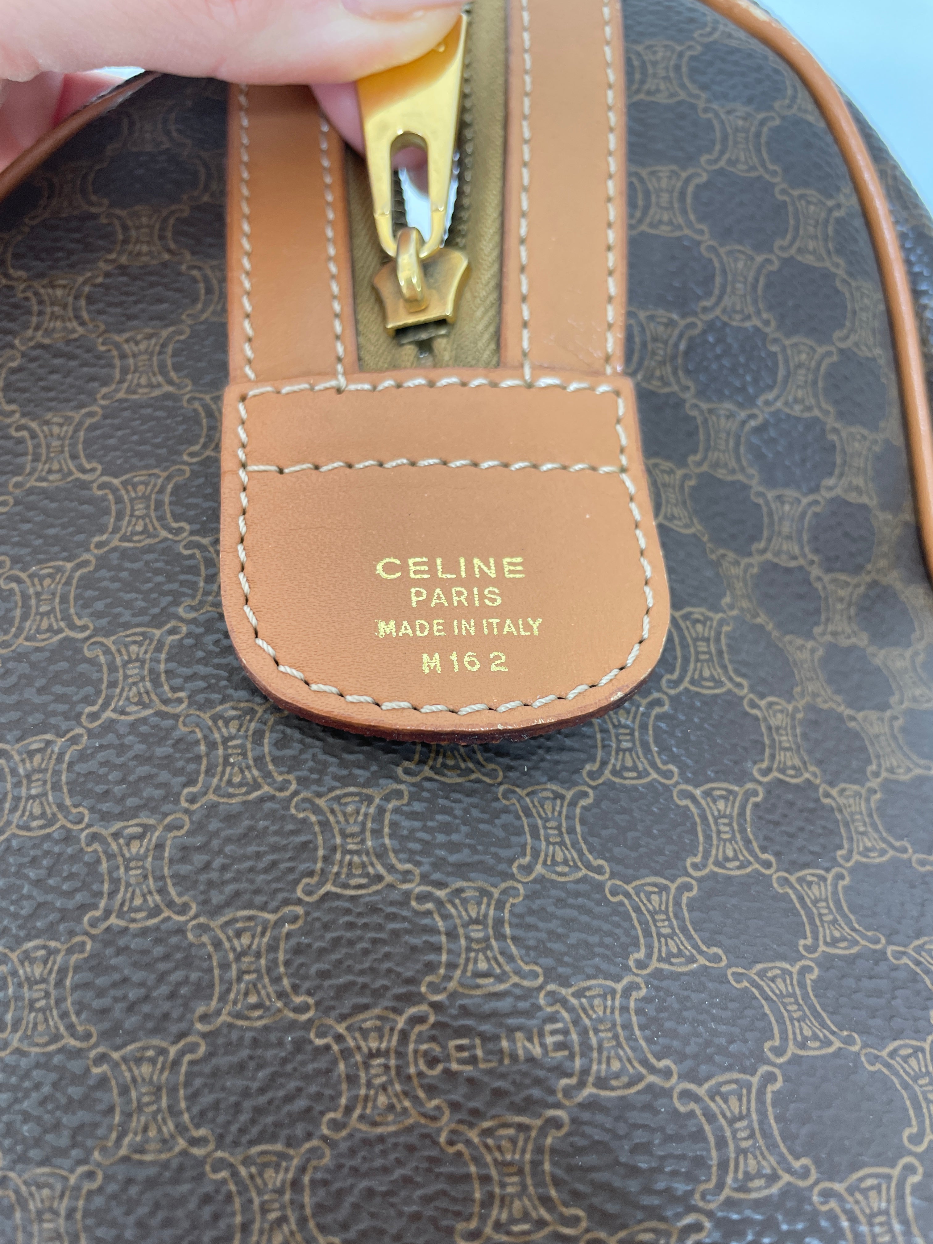 Celine Macadam Small Boston Handbag Used (7170)