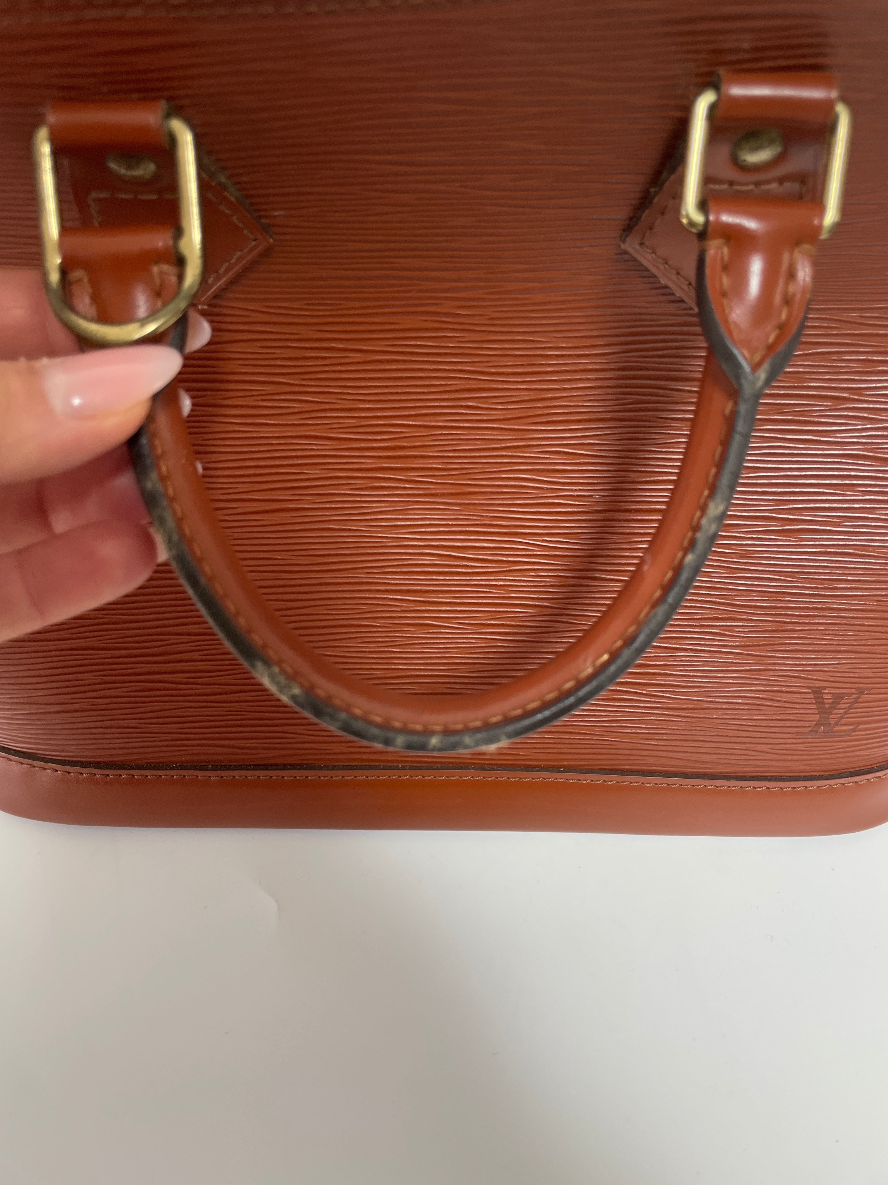 Louis Vuitton Alma PM Kenya Brown Epi Handbag Used (7346)