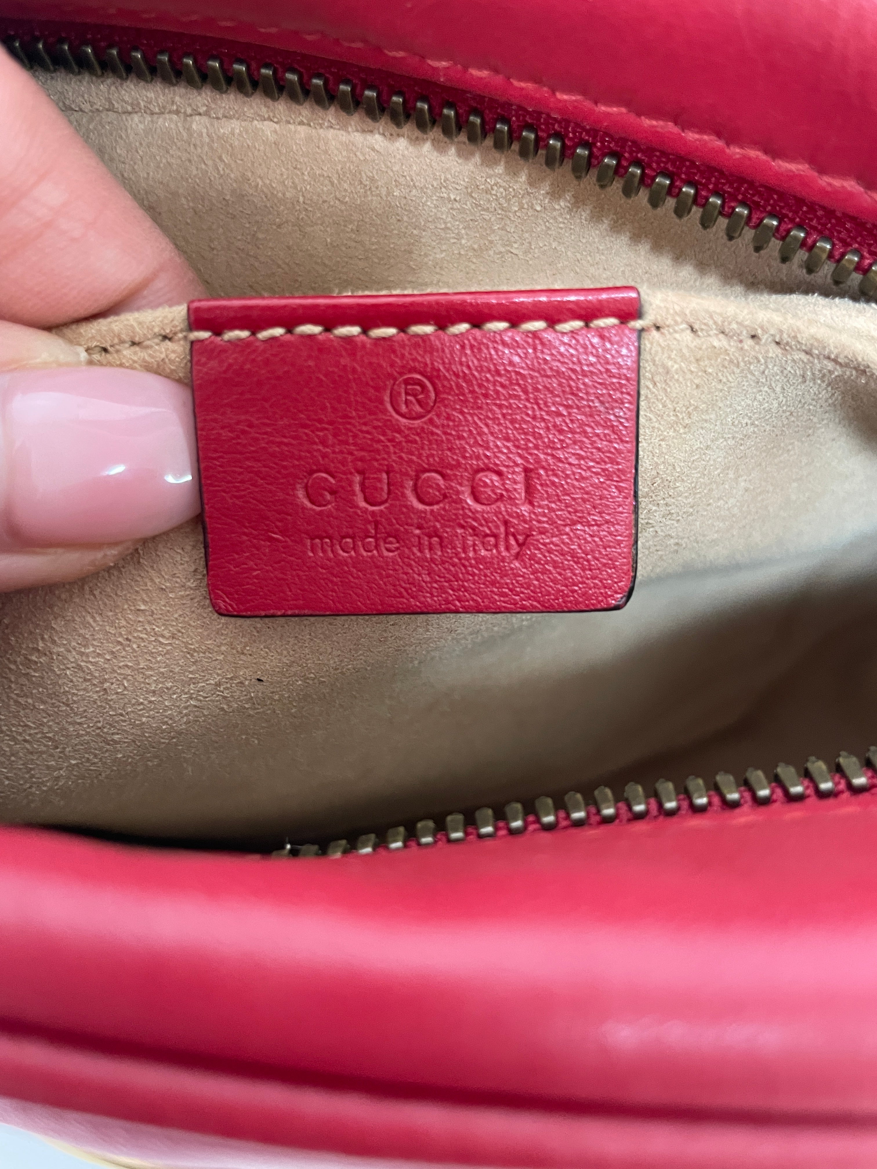 Gucci Marmont Crossbody Bag Red Used