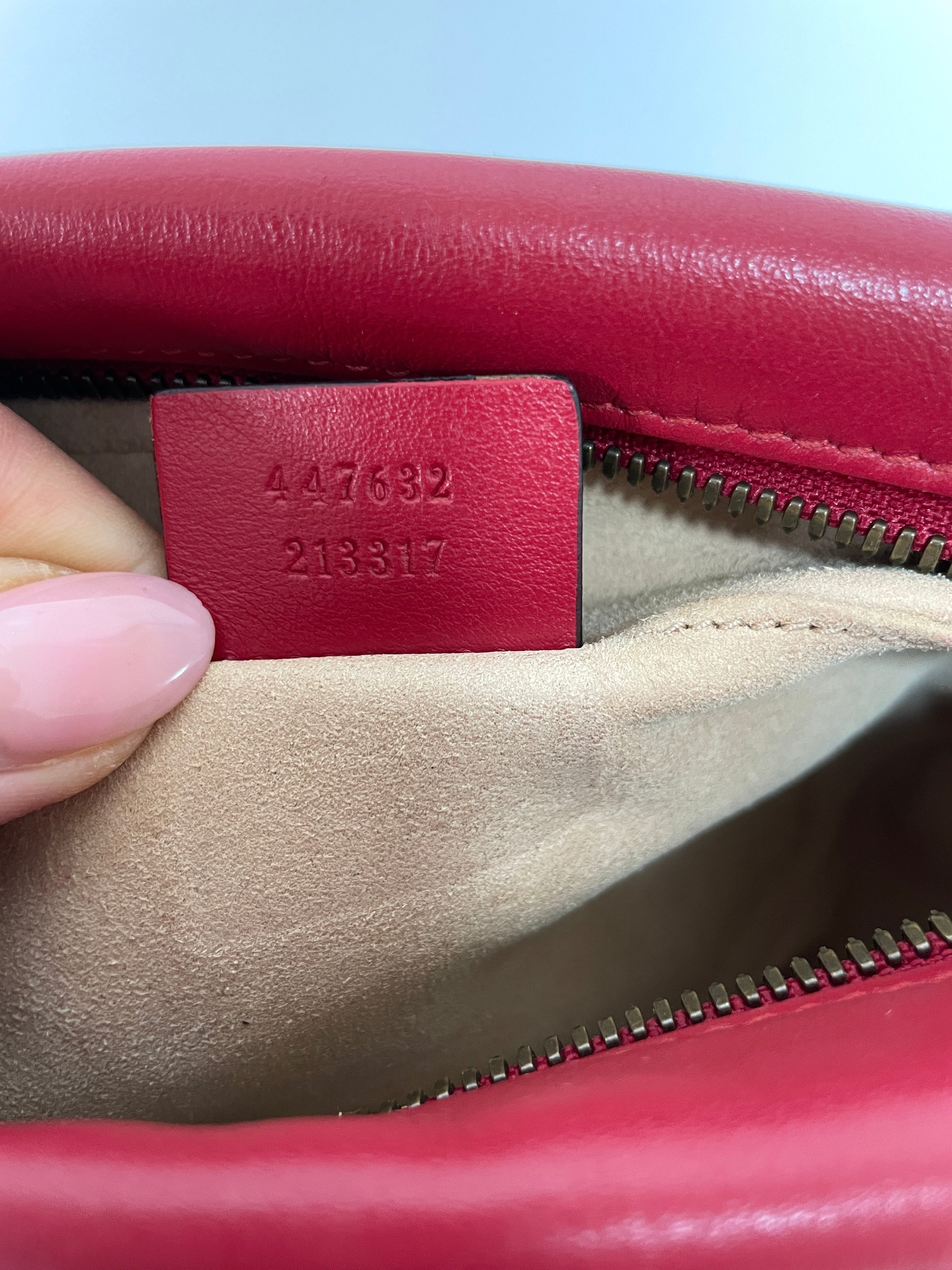 Gucci Marmont Crossbody Bag Red Used