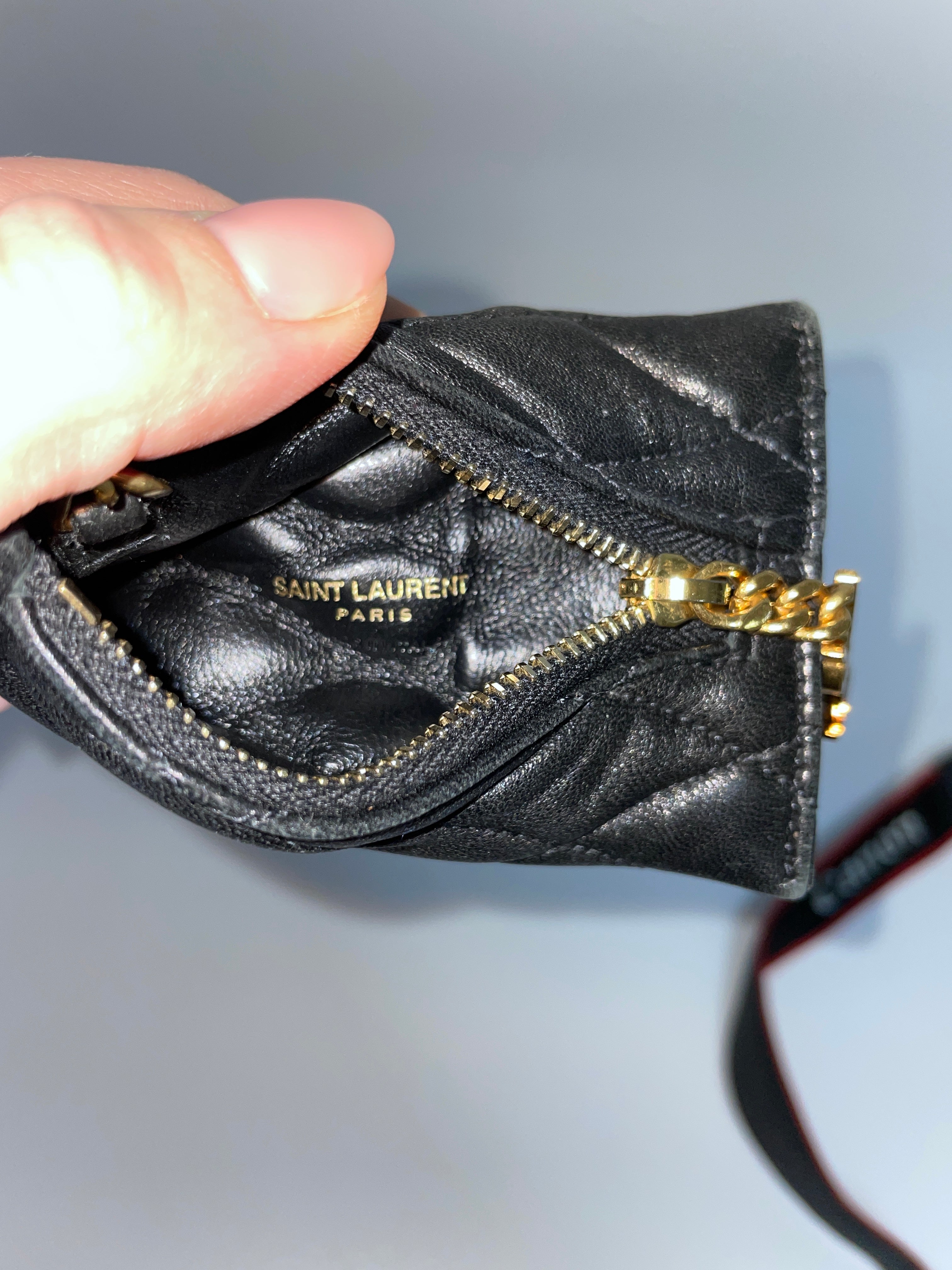 YSL Small Pouch and Key holder Used (7388)