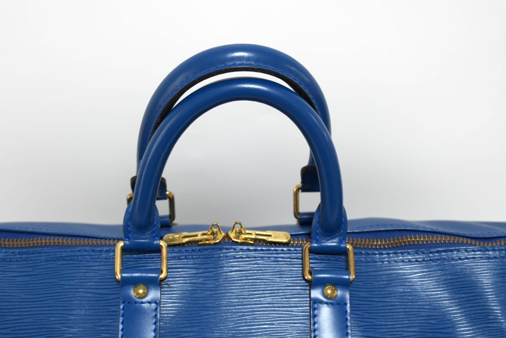 Louis Vuitton Keepall 45 Epi Blue Boston Bag Used