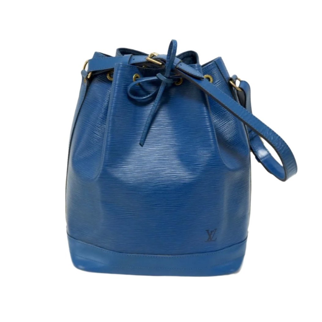 Louis Vuitton Noe GM Epi Blue Bucket Shoulder Bag Used (8955)