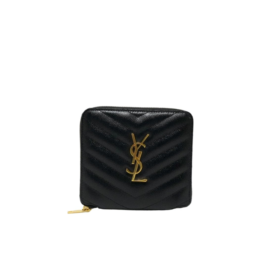 Saint Laurent Zippy Compact Wallet Used