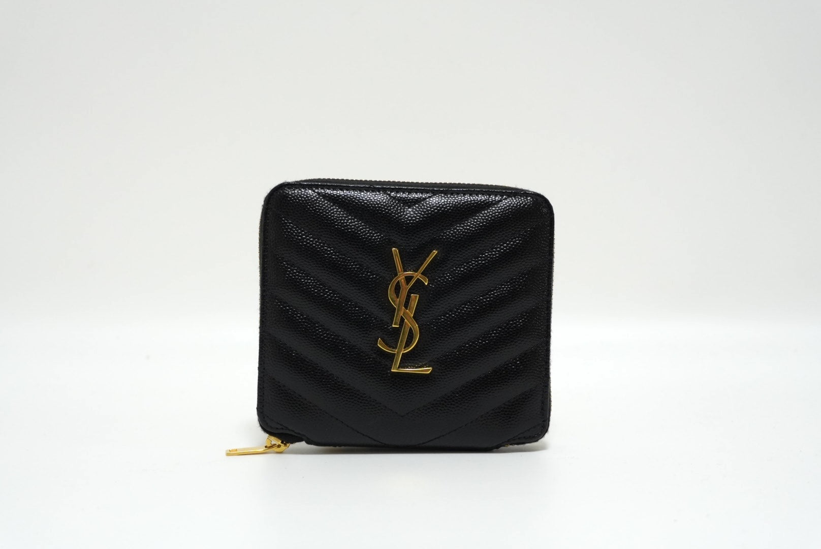 Saint Laurent Zippy Compact Wallet Used