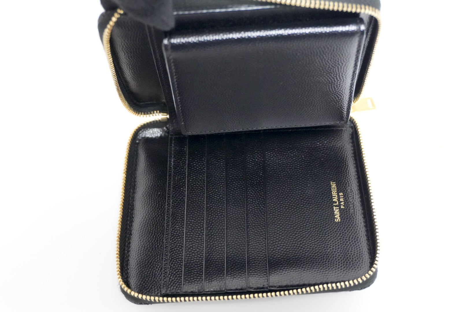 Saint Laurent Zippy Compact Wallet Used