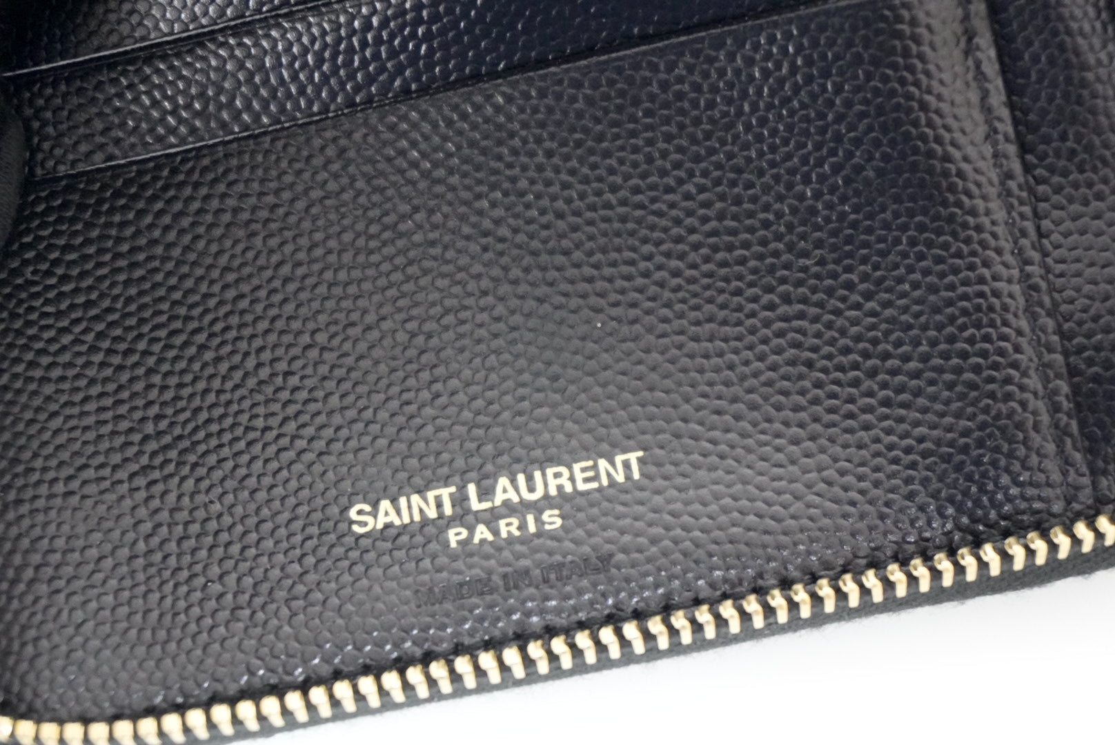 Saint Laurent Zippy Compact Wallet Used