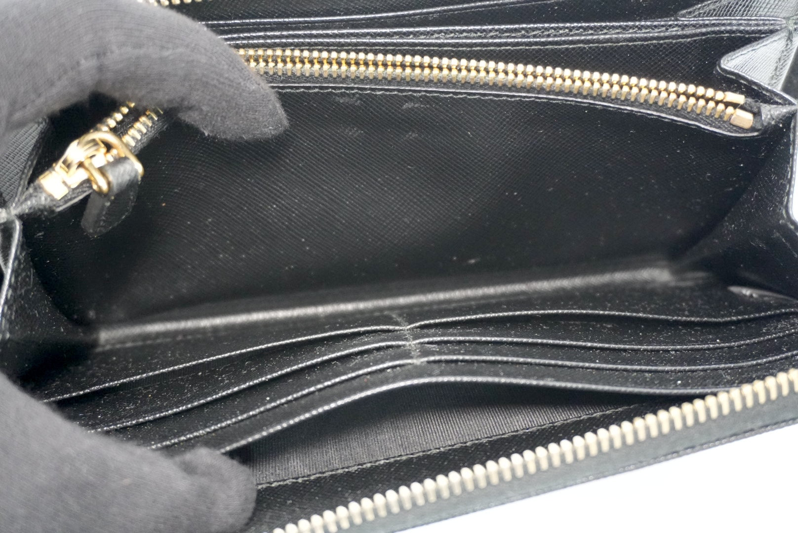 Prada Saffiano Long Zippy Wallet Used