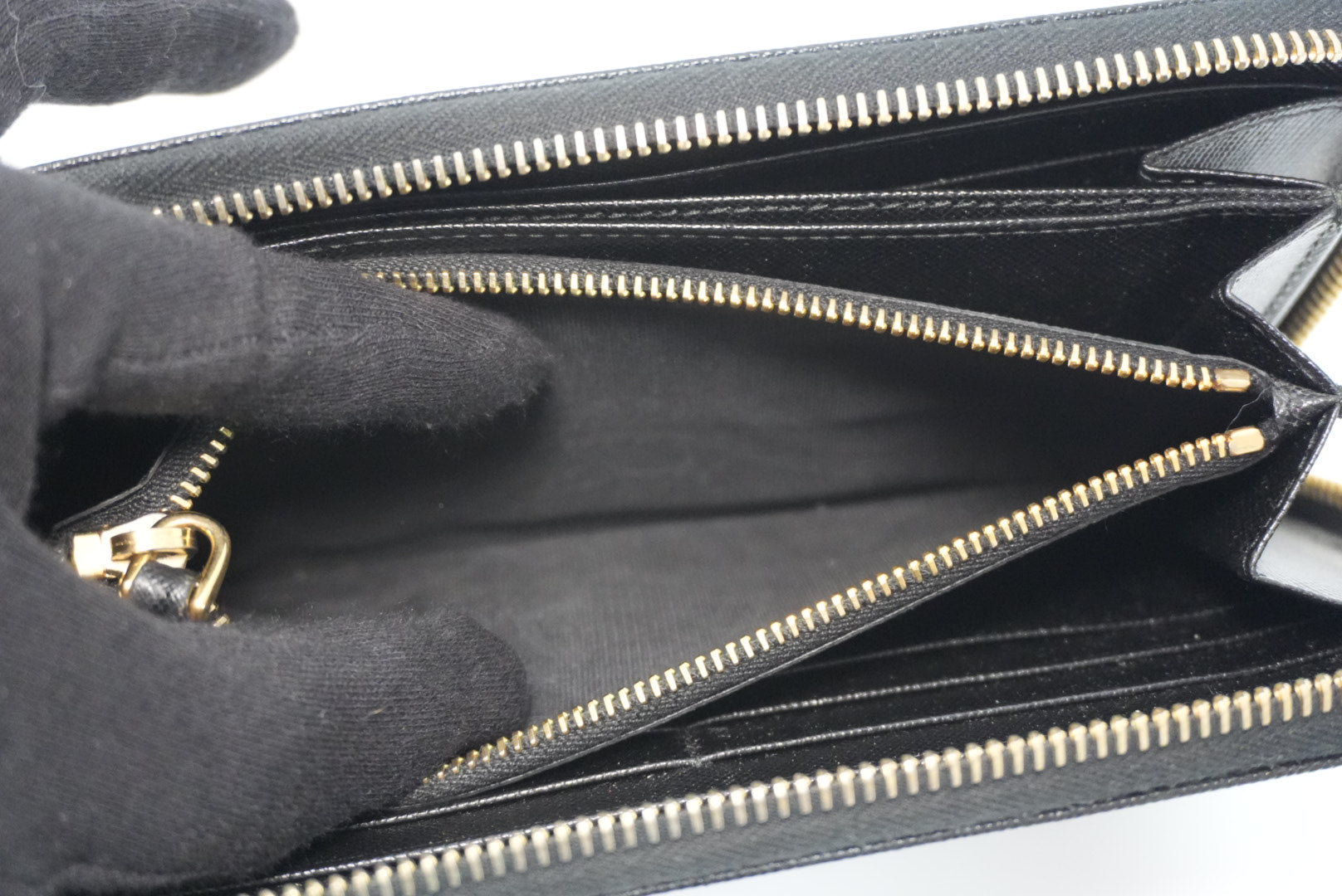 Prada Saffiano Long Zippy Wallet Used