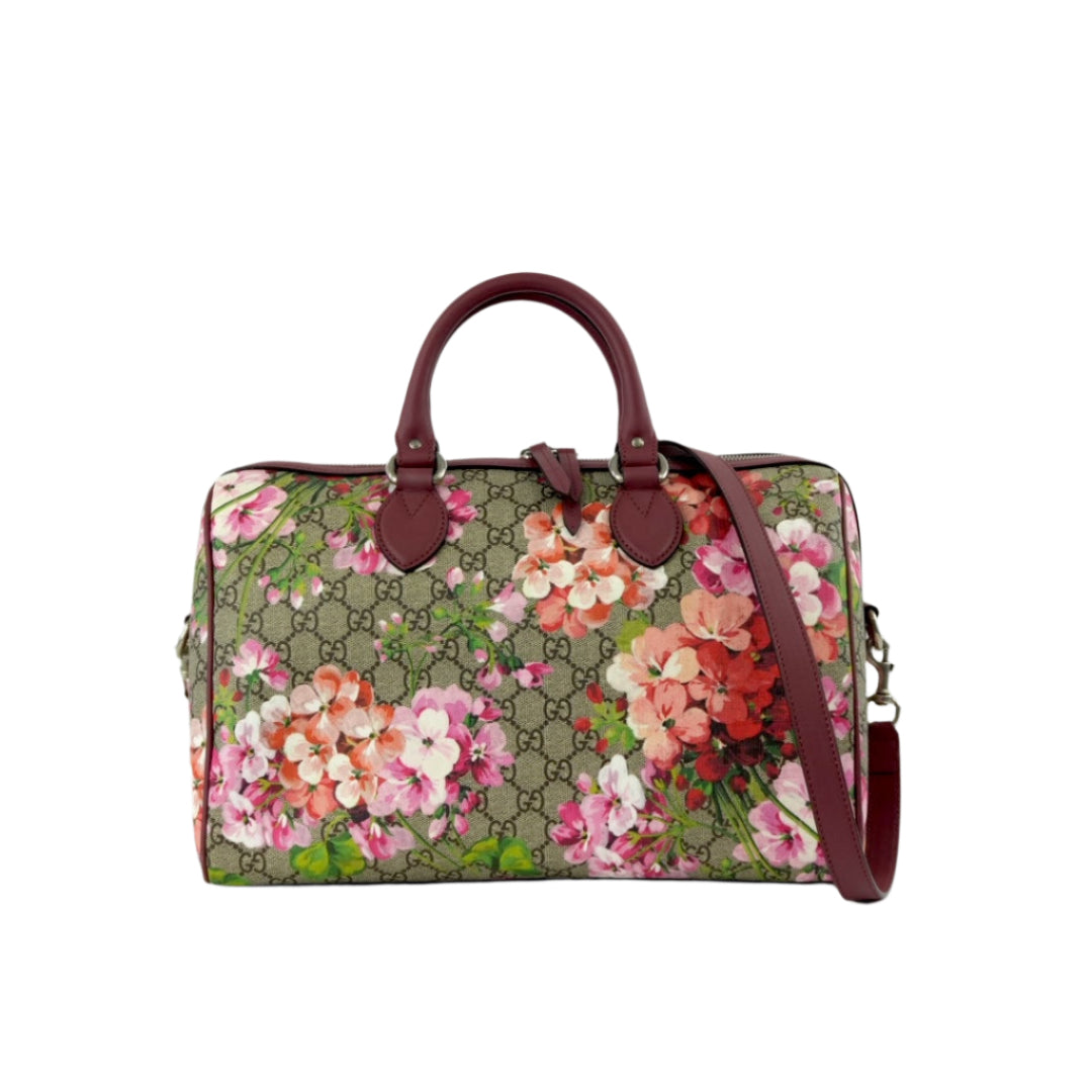 Gucci Supreme Blooms Boston Bag Used