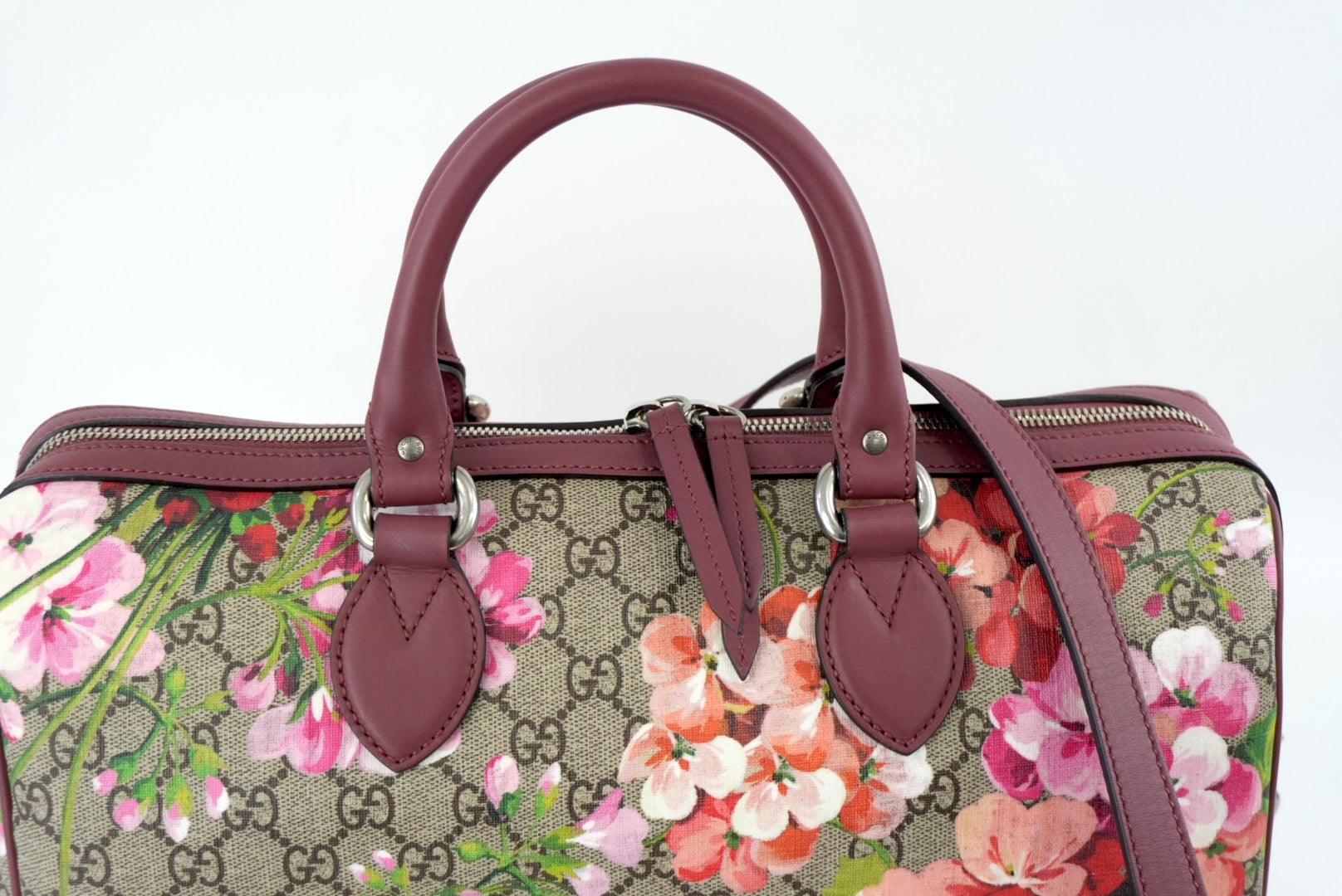 Gucci Supreme Blooms Boston Bag Used