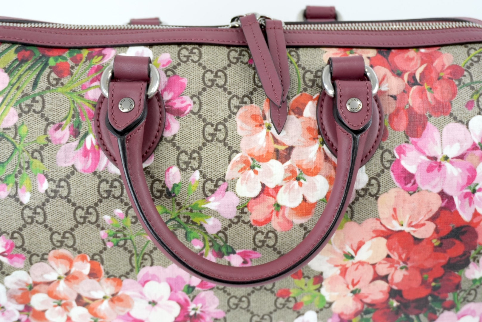 Gucci Supreme Blooms Boston Bag Used