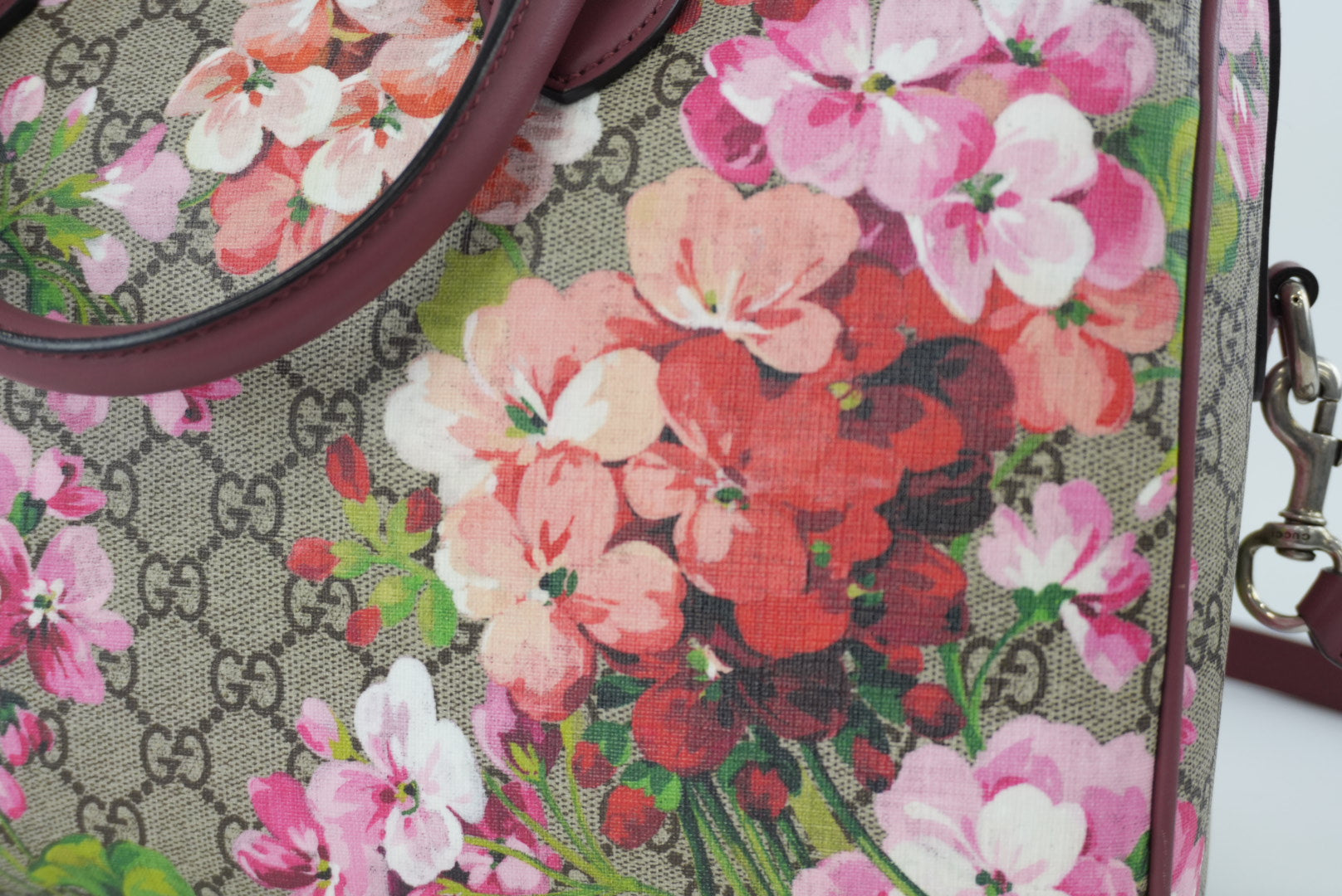 Gucci Supreme Blooms Boston Bag Used