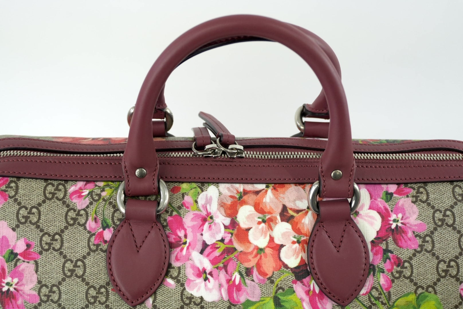 Gucci Supreme Blooms Boston Bag Used