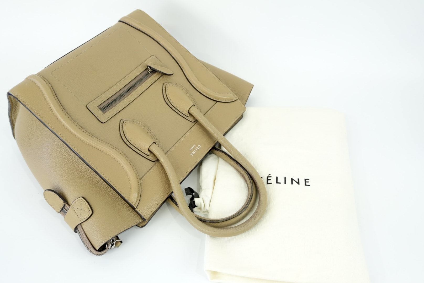 Celine Luggage Micro Shopper Handbag Used