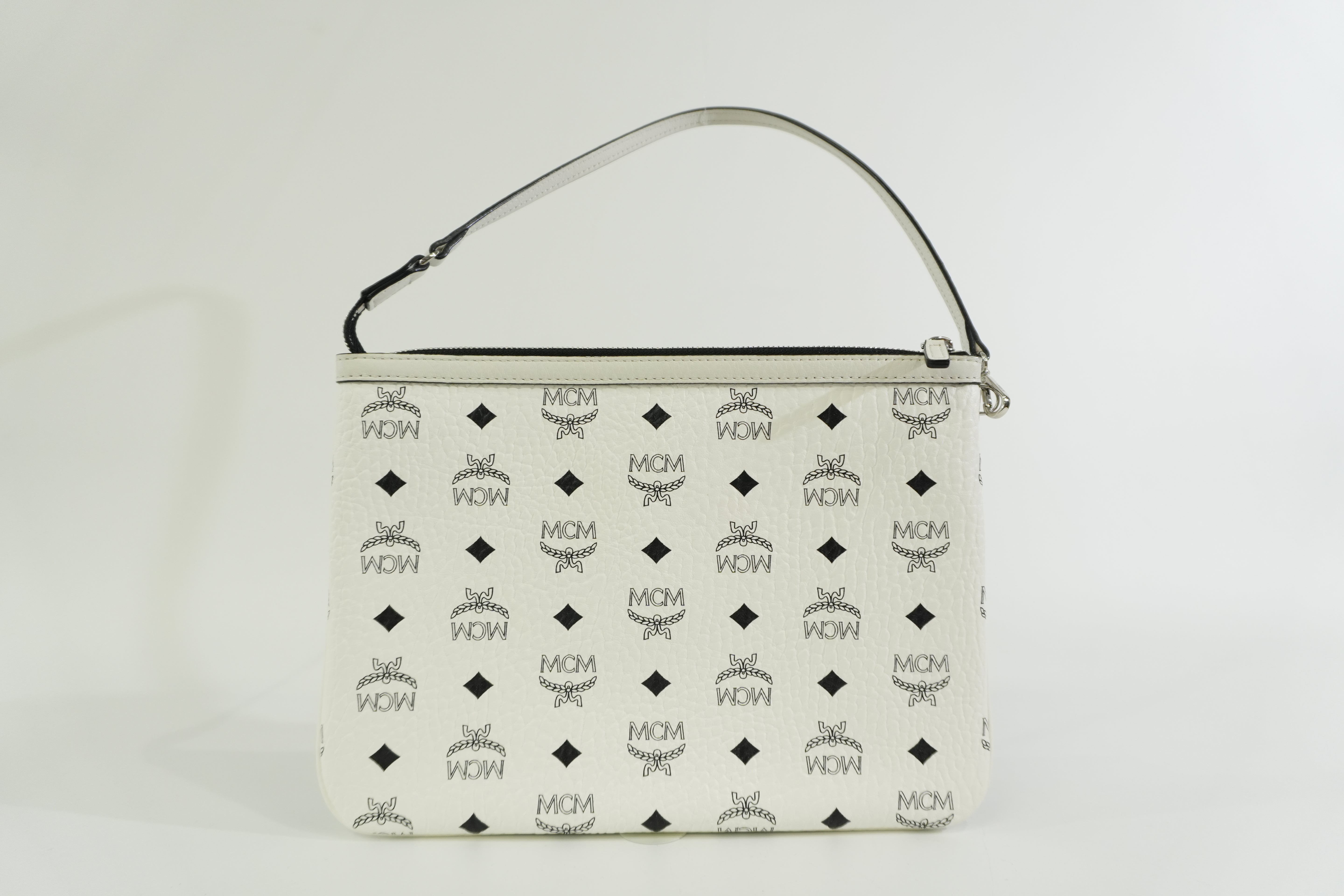 Pre-owned MCM Pouch White