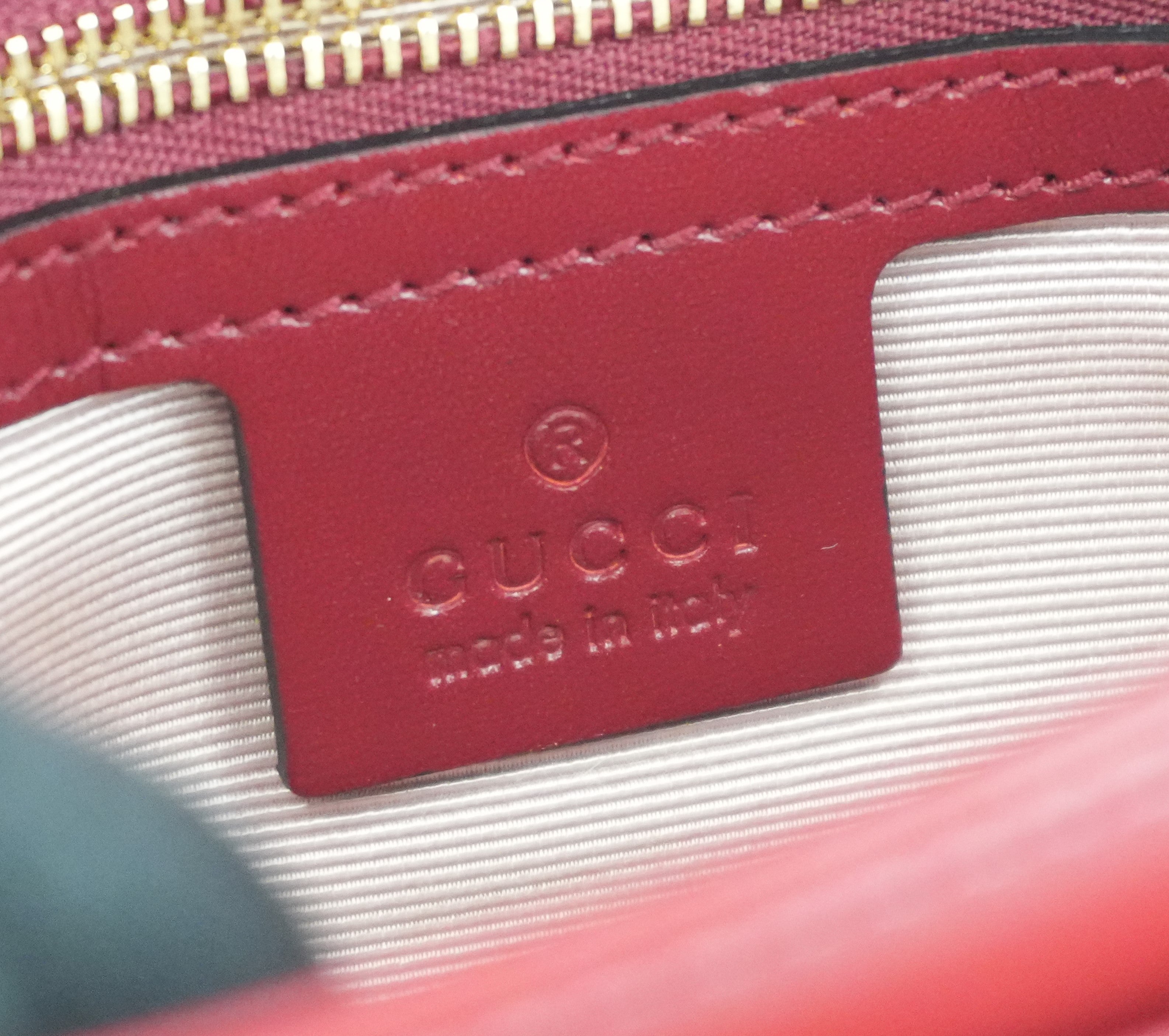 Gucci Arli Shoulder Bag Red Leather Used