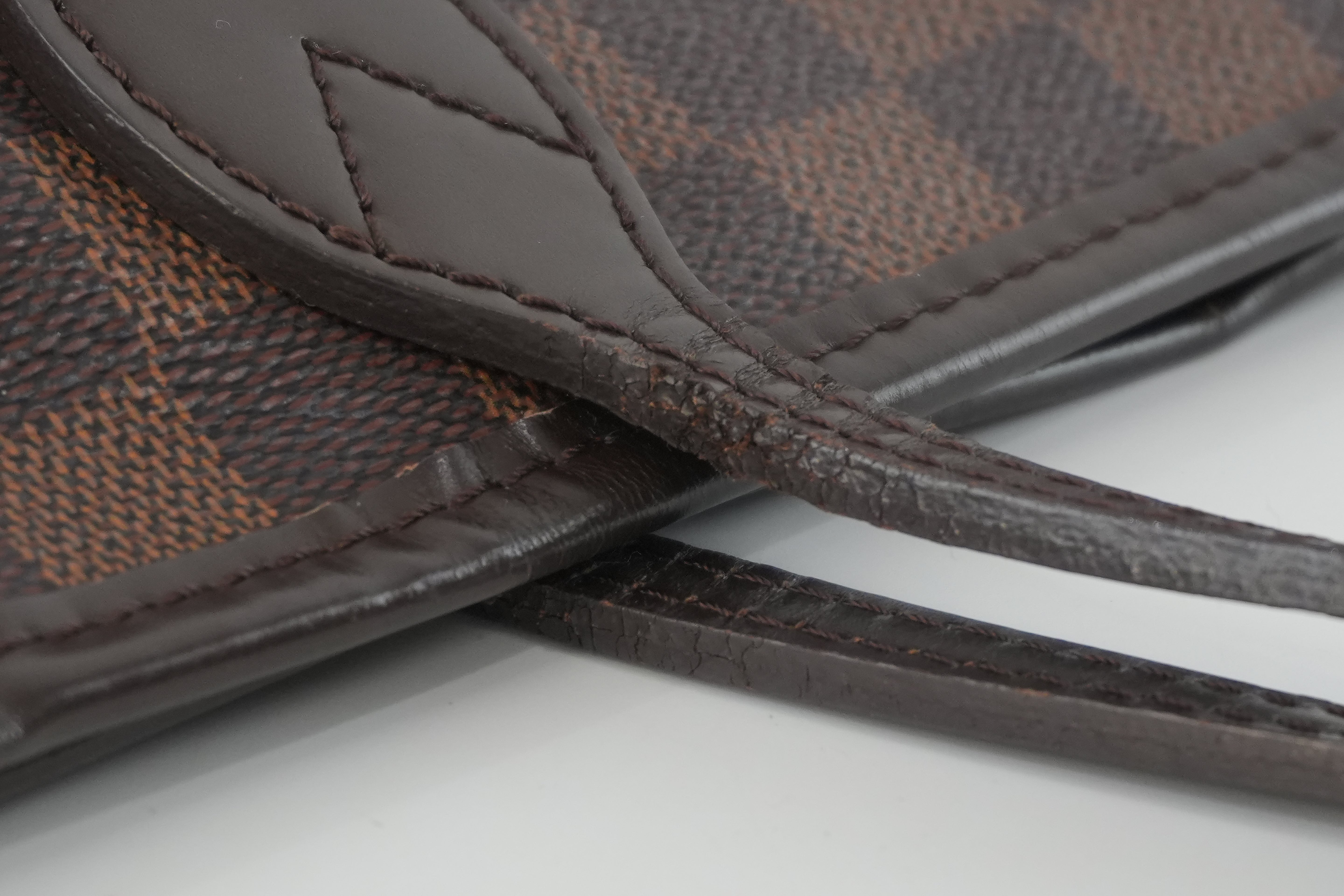 Louis Vuitton Damier Ebene Neverfull MM Shoulder Tote Bag Used