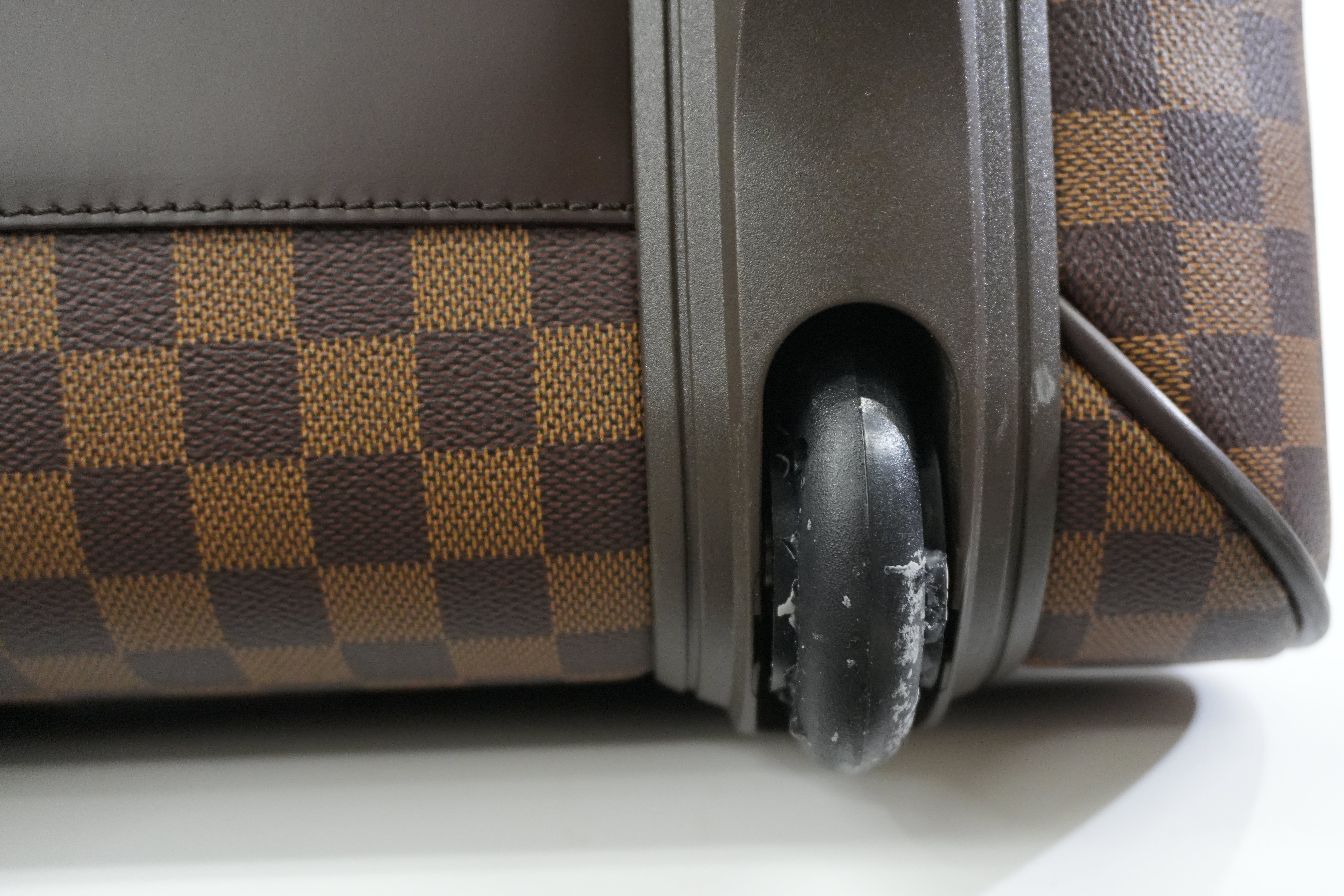 Pre-owned Louis Vuitton Damier Ebene Pegase 55 Rolling Luggage