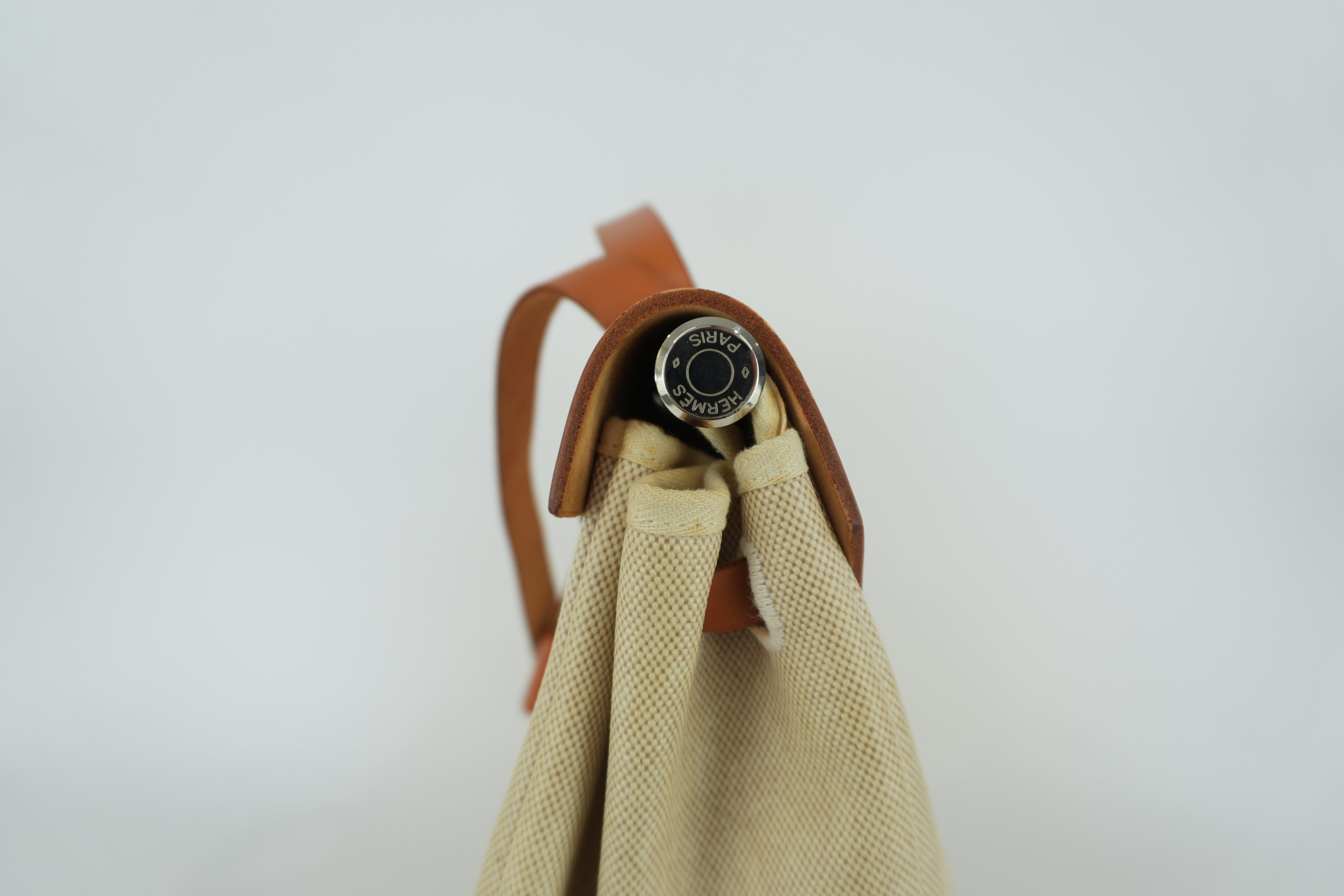 Hermes Herbag MM Beige Canvas Used