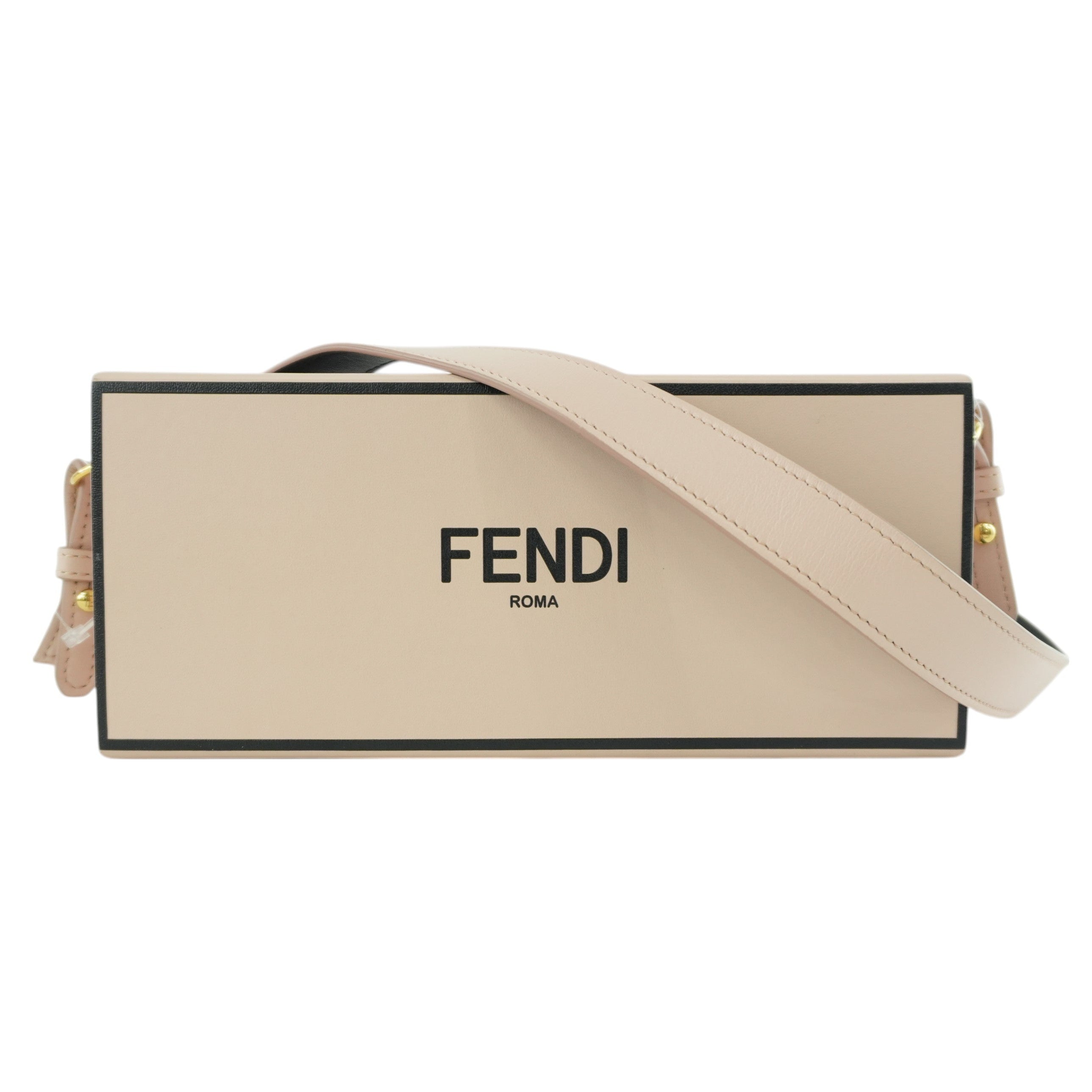 Fendi Horizontal Pink Box Clutch Used