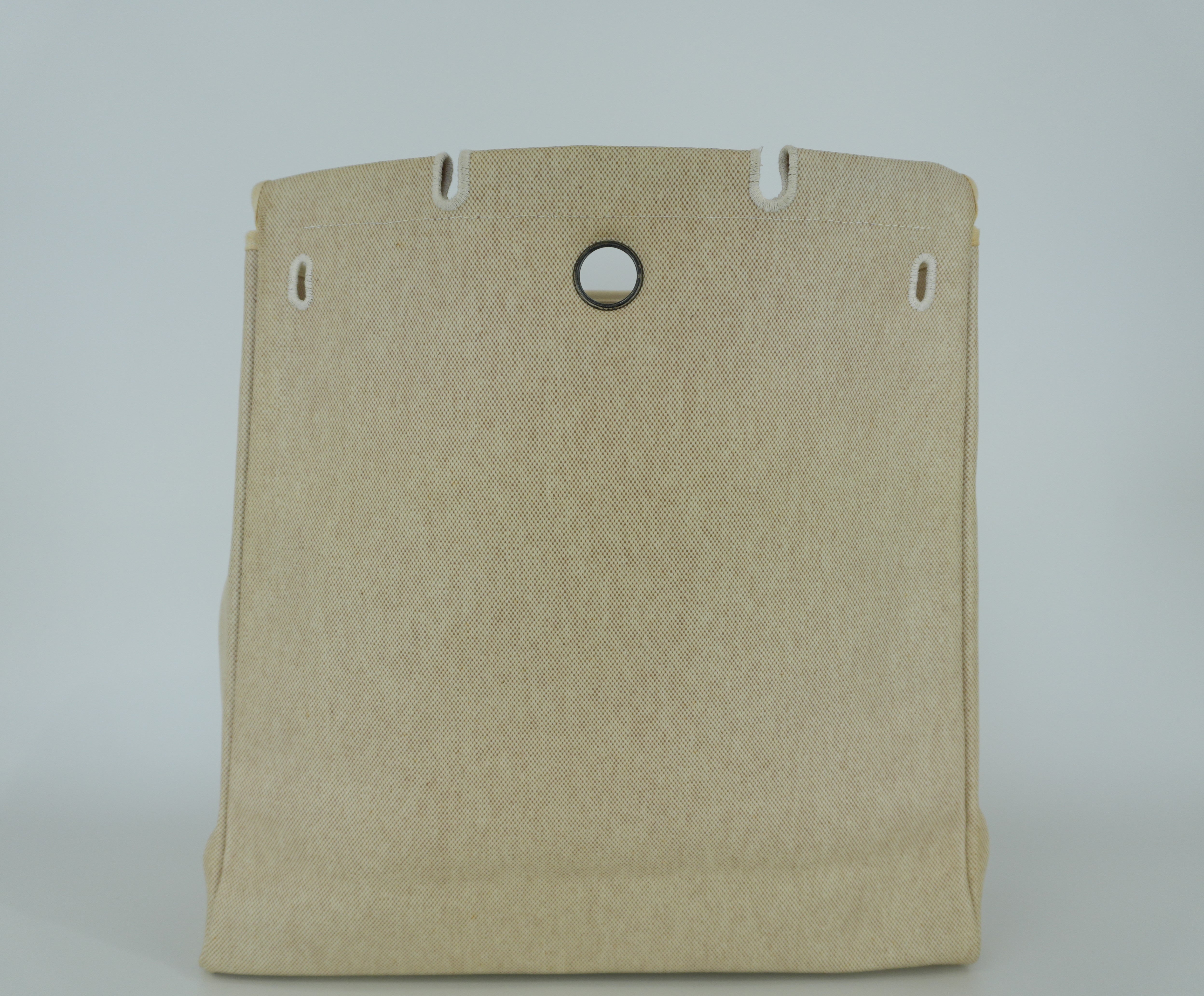 Hermes Herbag MM Beige Canvas Used