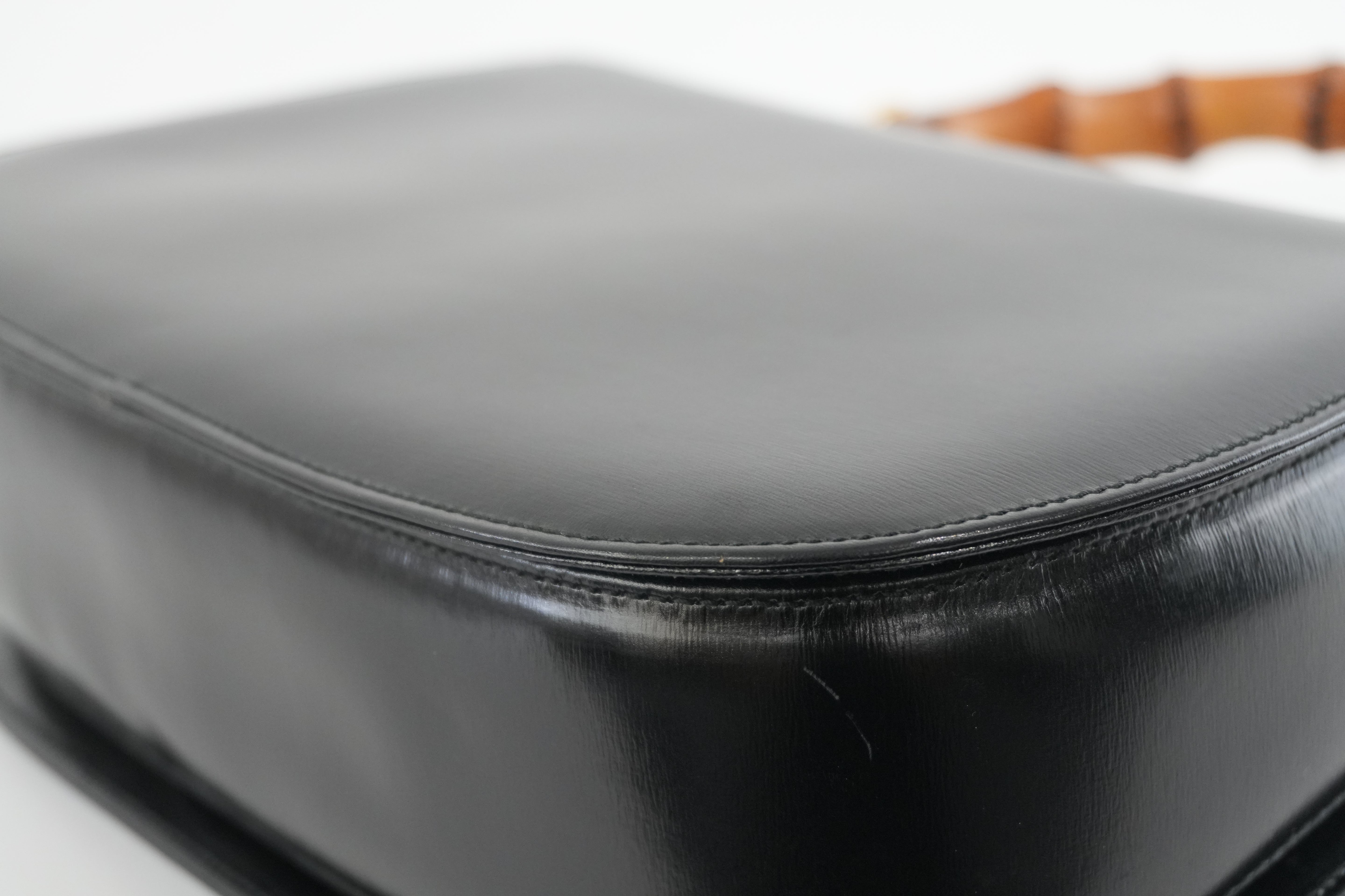 Gucci Bamboo Black Handbag Used