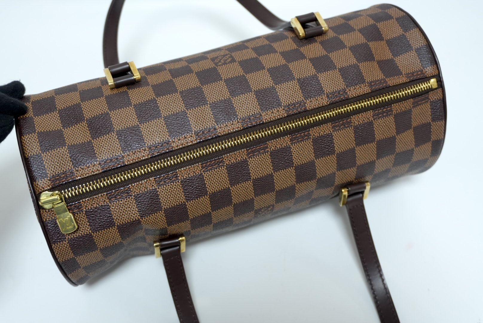 Louis Vuitton Papillon 30 Damier Ebene Handbag Used (8948)